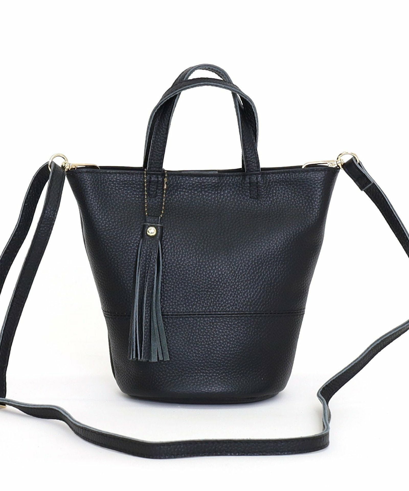 OUTLET SALE】シュリンクレザーバケツ型ミニ2WAYトートバッグ