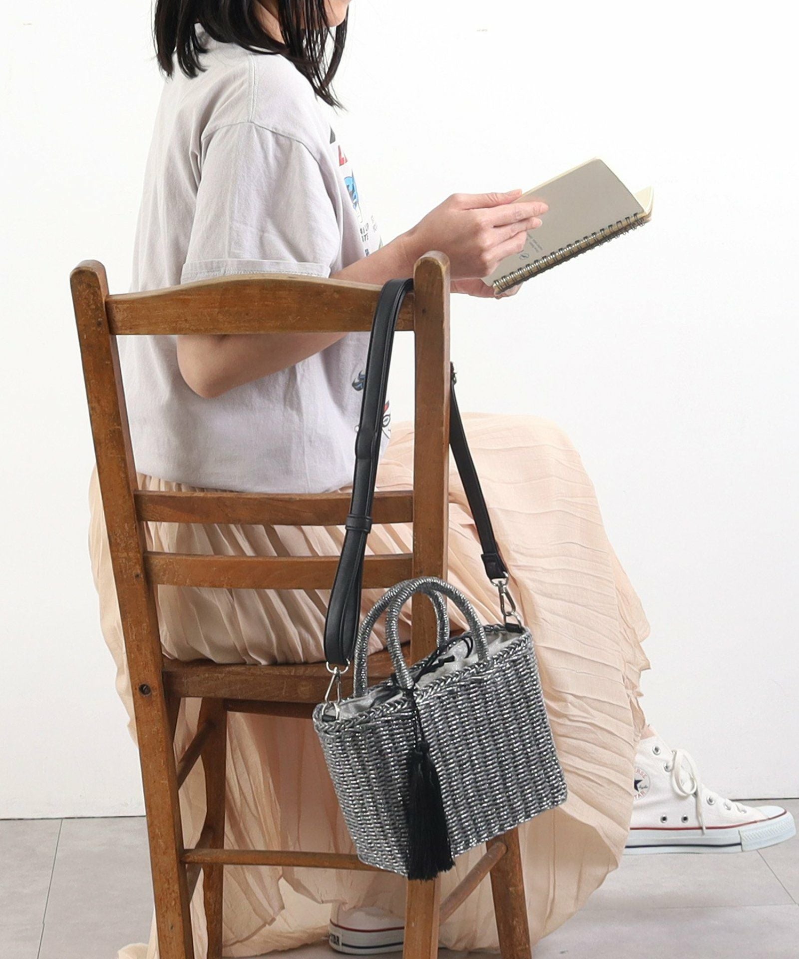 50％OFF 10日間限定SALE】 タッセル付メタリックフィルムミニ2WAY