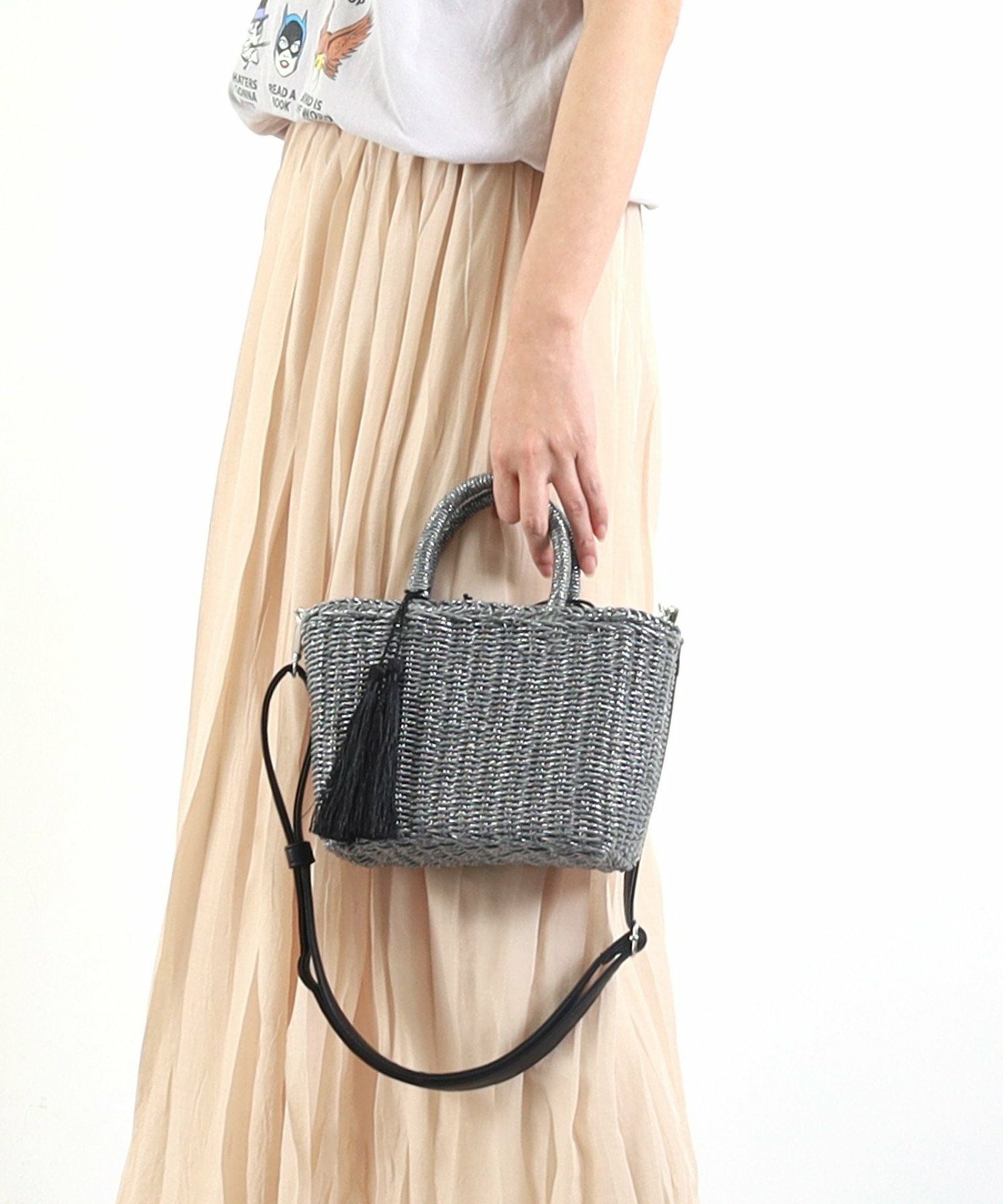 ☆SUMMER SALE☆【OUTLET SALE】 タッセル付メタリックフィルムミニ