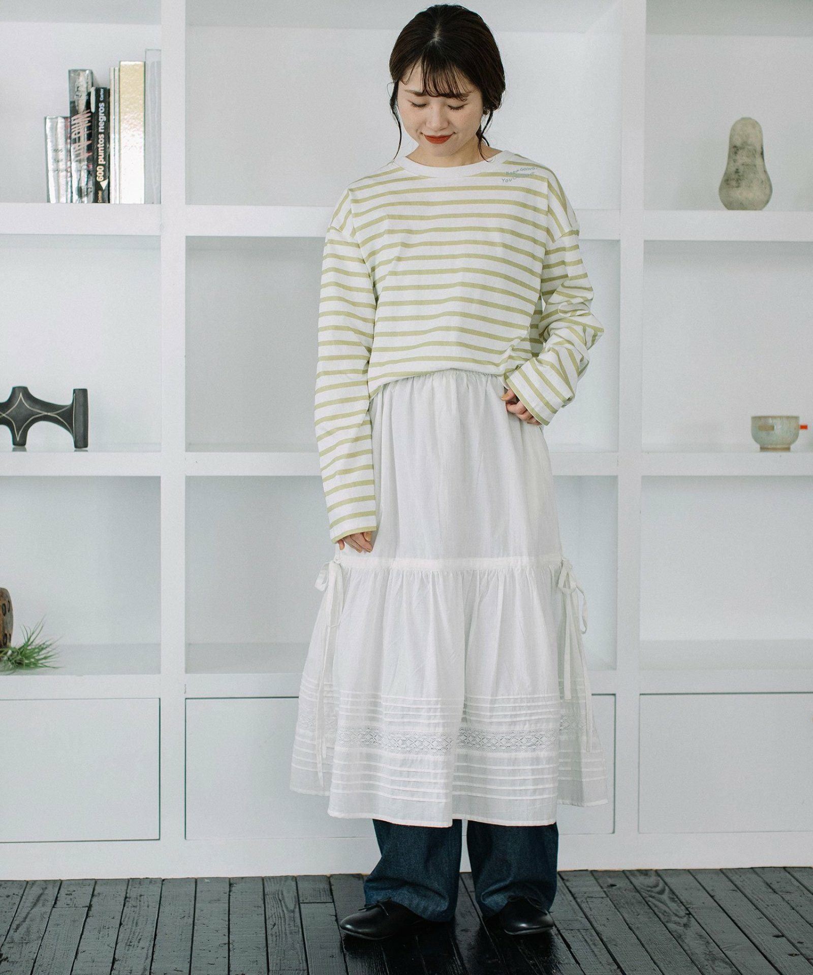 SUMMER SALE】＜made in INDIA＞マルチwayギャザーレーススカート