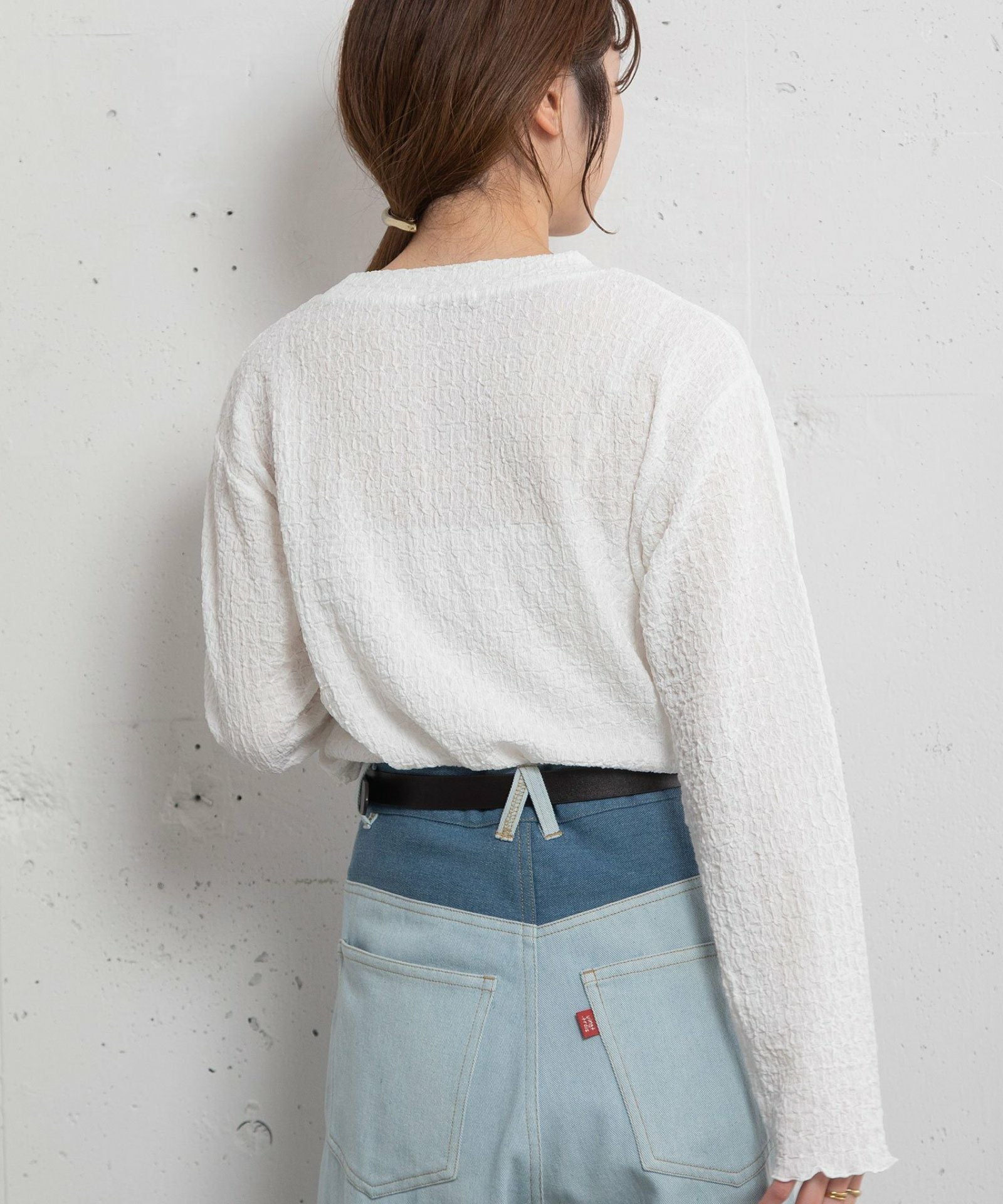 SPECIAL PRICE】幾何学柄ふくれジャガードゆるトップス | COO ONLINE