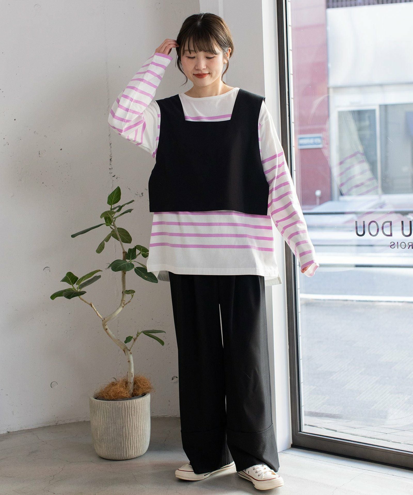 タグ付き新品enfold archetypeスクエアネックベスト黒25SS SUMMER SALE】スクエアネックベスト | COO ONLINE