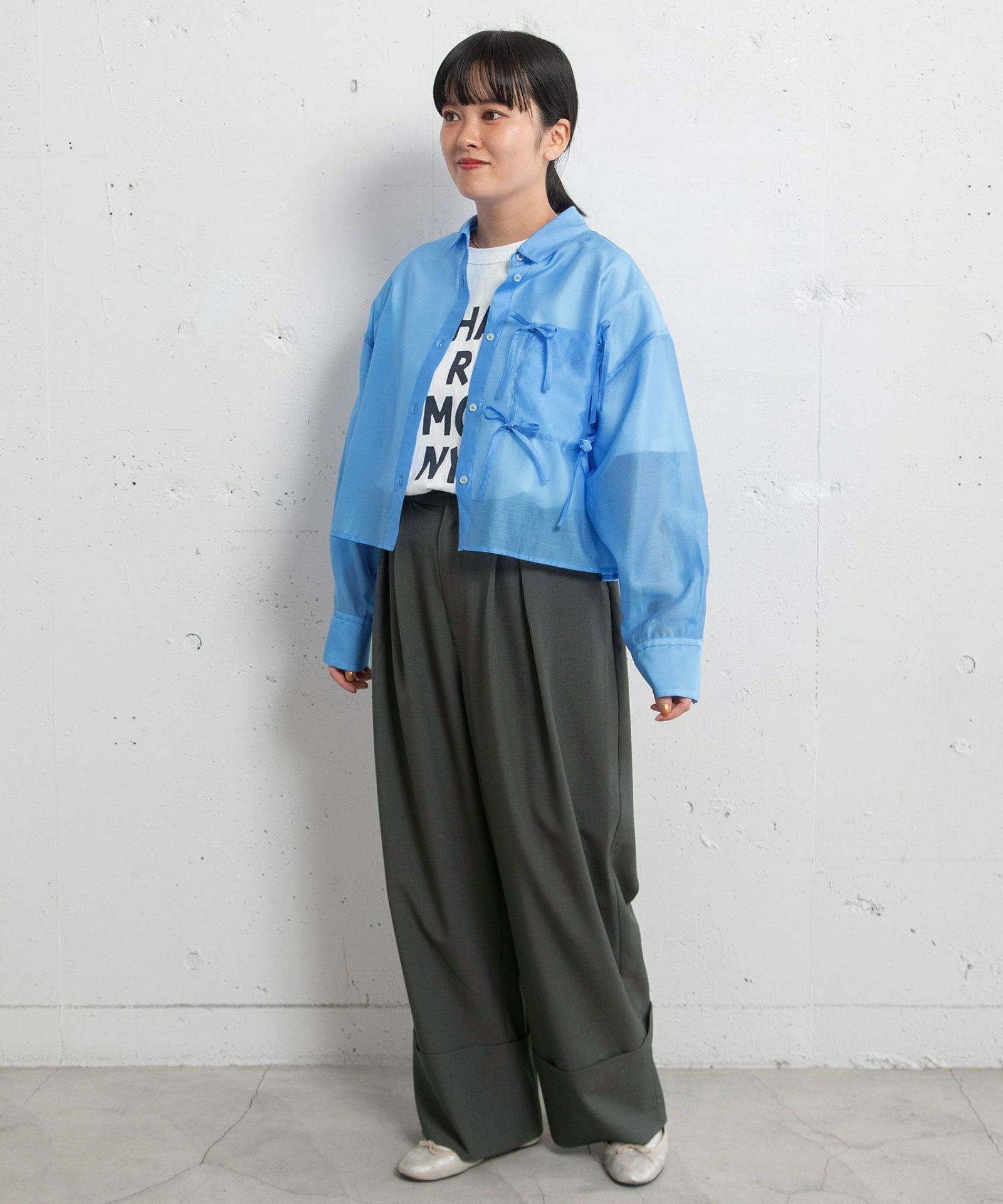 SPECIAL PRICE】シアークロップドmany manyリボンシャツ | COO ONLINE