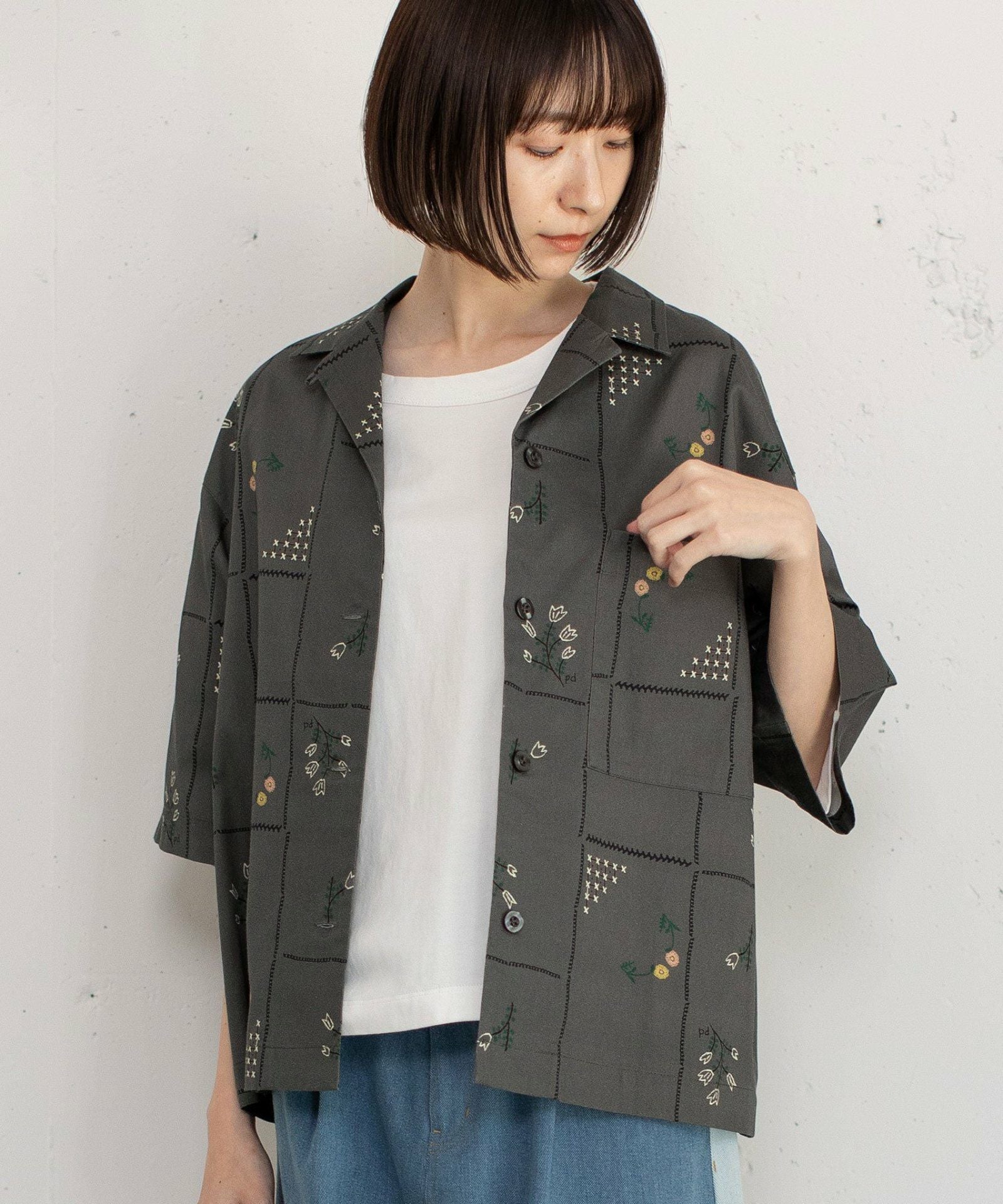 SPECIAL PRICE】ステッチプリント開襟シャツ | COO ONLINE