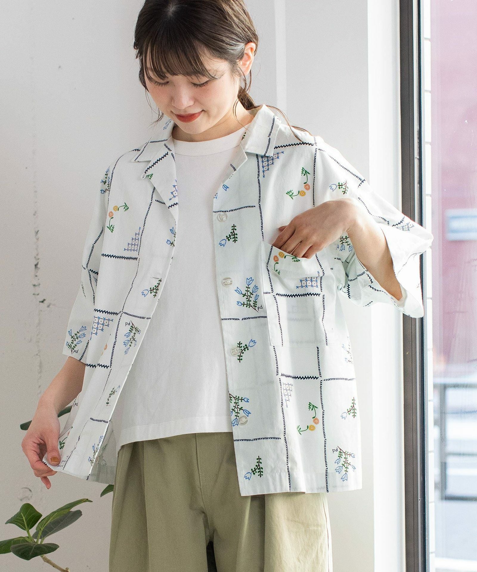 SPECIAL PRICE】ステッチプリント開襟シャツ | COO ONLINE