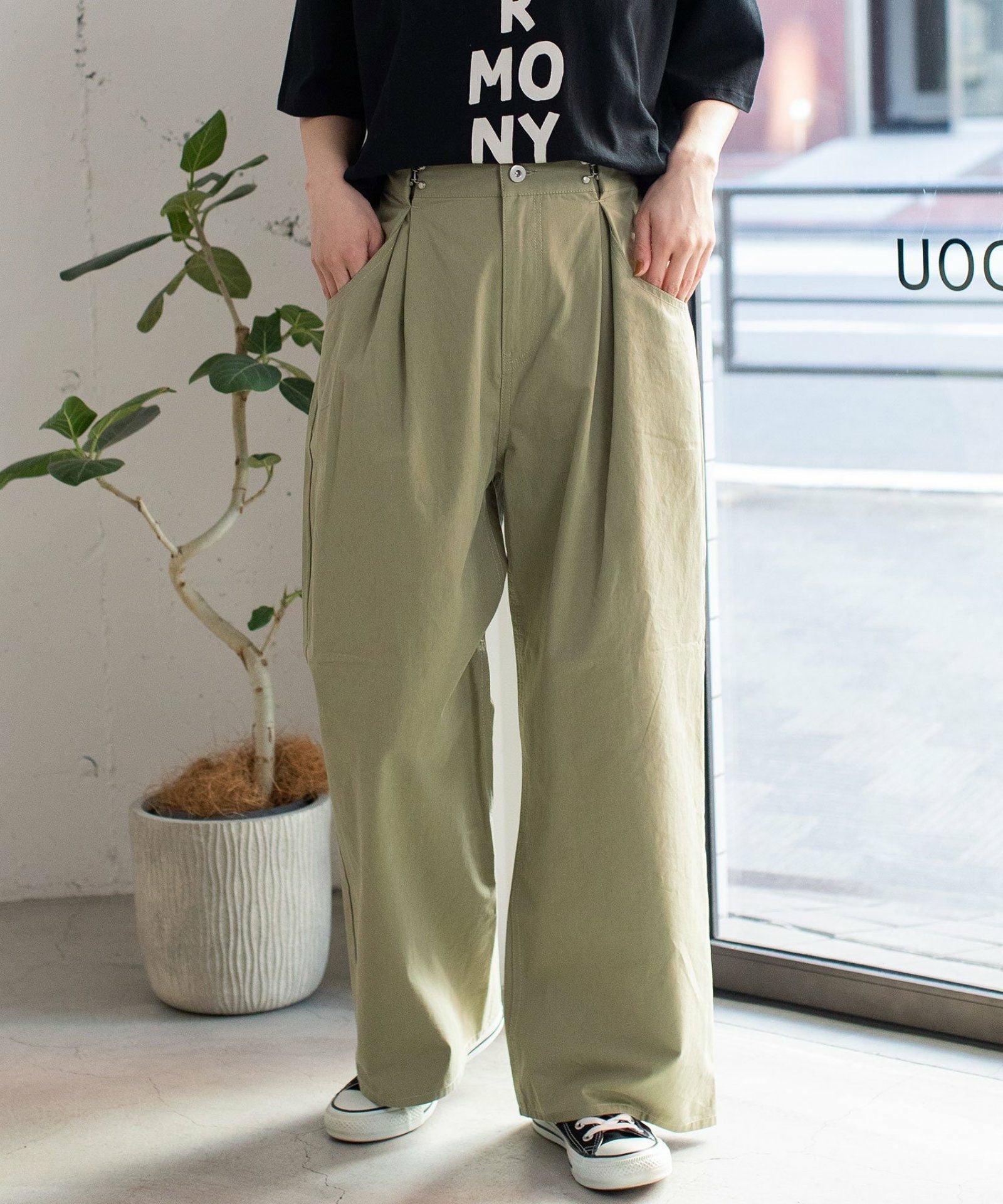 PRE SALE＞セミワイドタックワイドパンツ | COO ONLINE