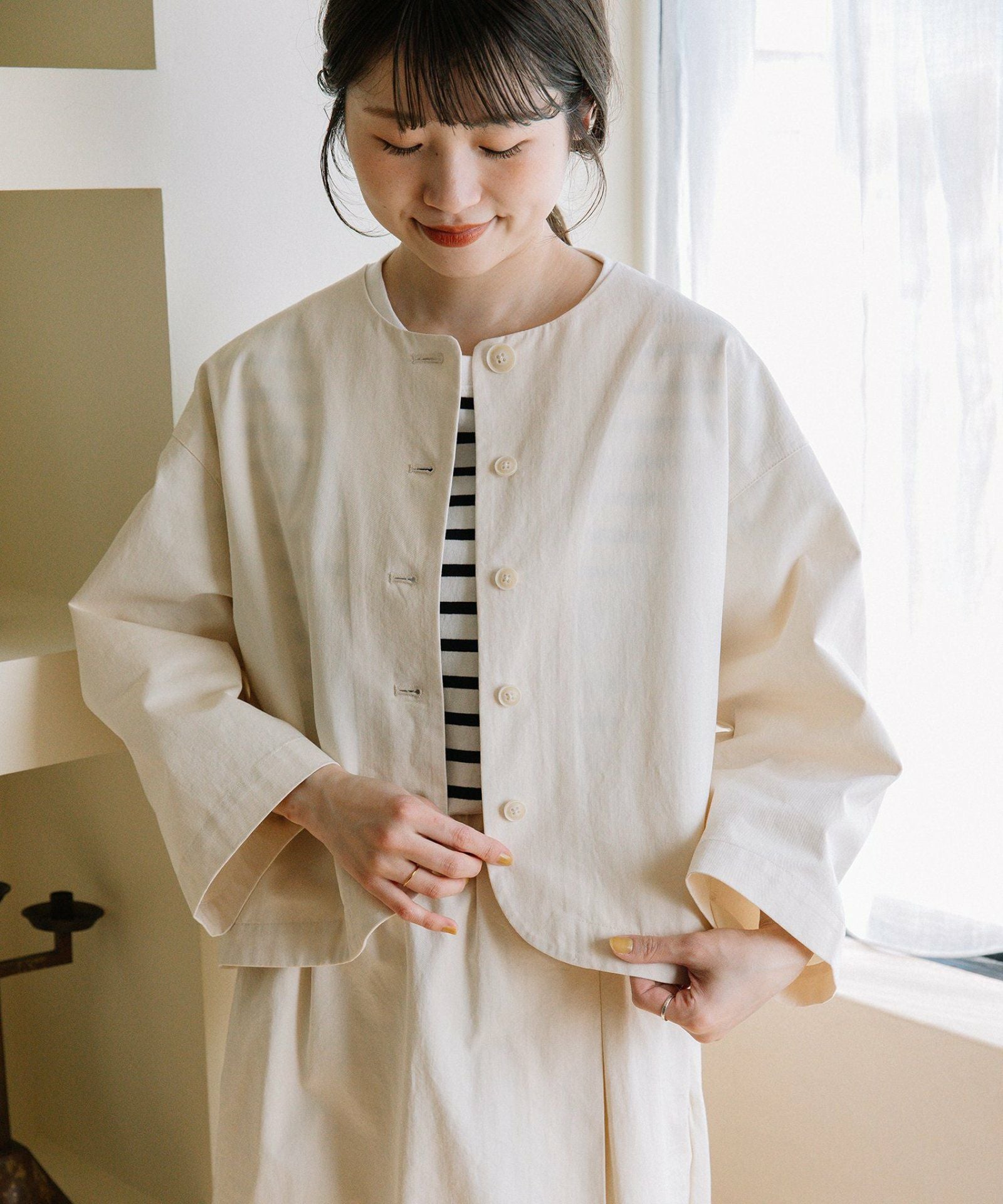 SUMMER SALE】ノーカラークロップドジャケット | COO ONLINE