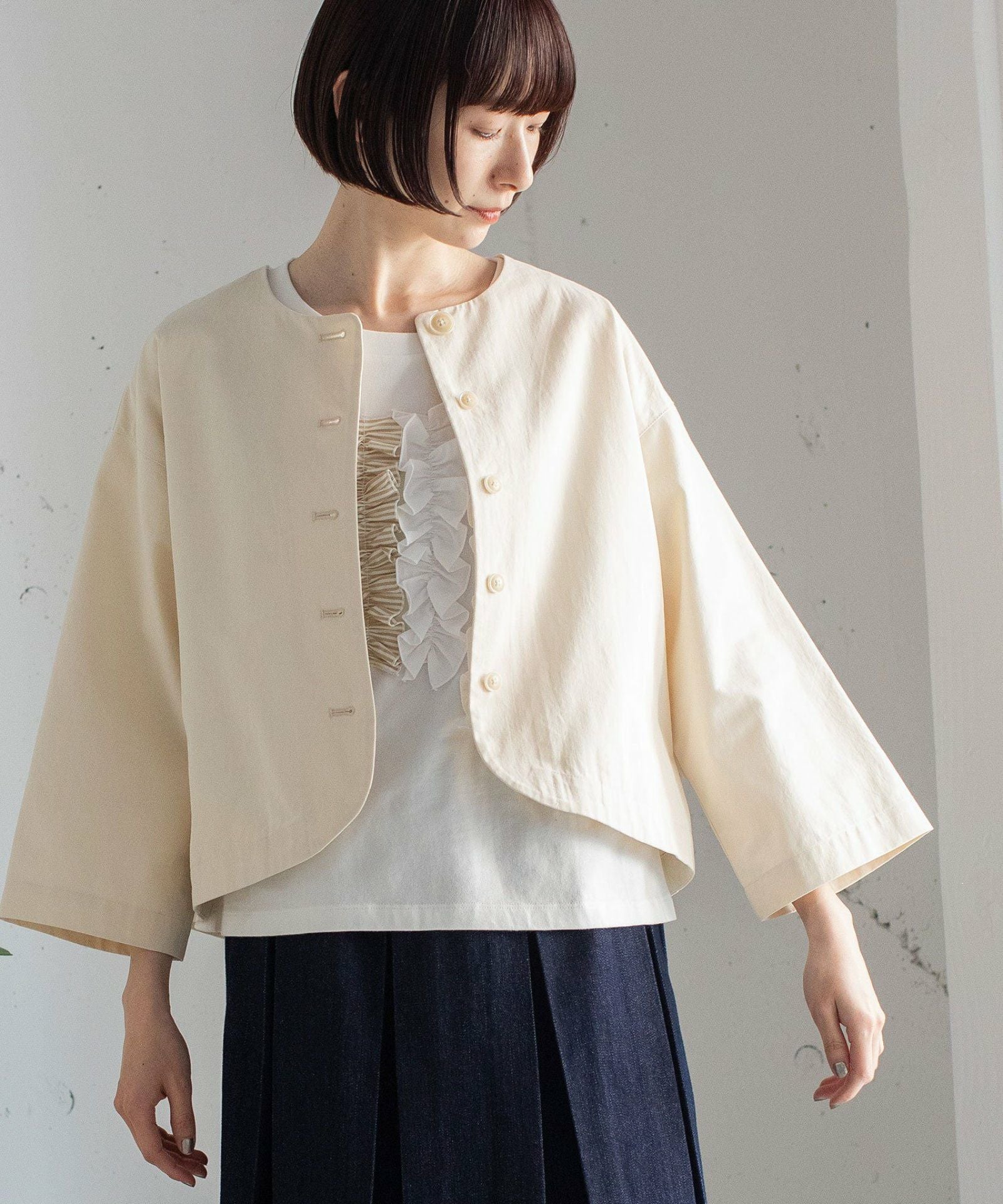 SPECIAL PRICE】ノーカラークロップドジャケット | COO ONLINE