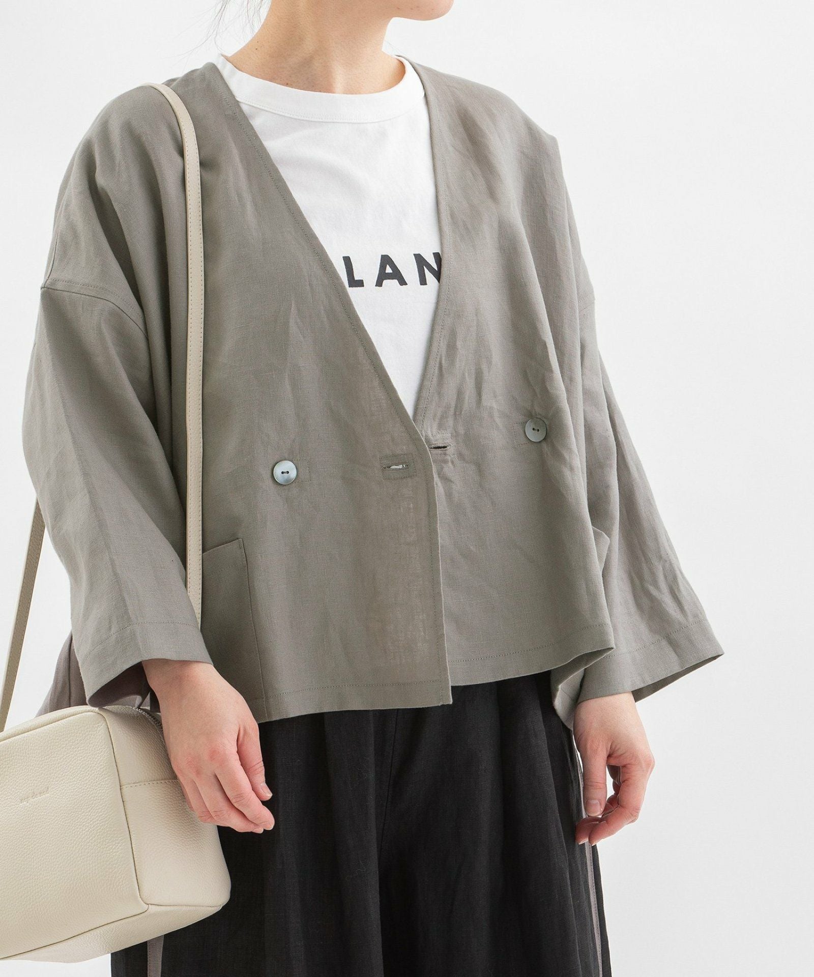 SUMMER SALE】Cielリネンノーカラーカーデジャケット | COO ONLINE