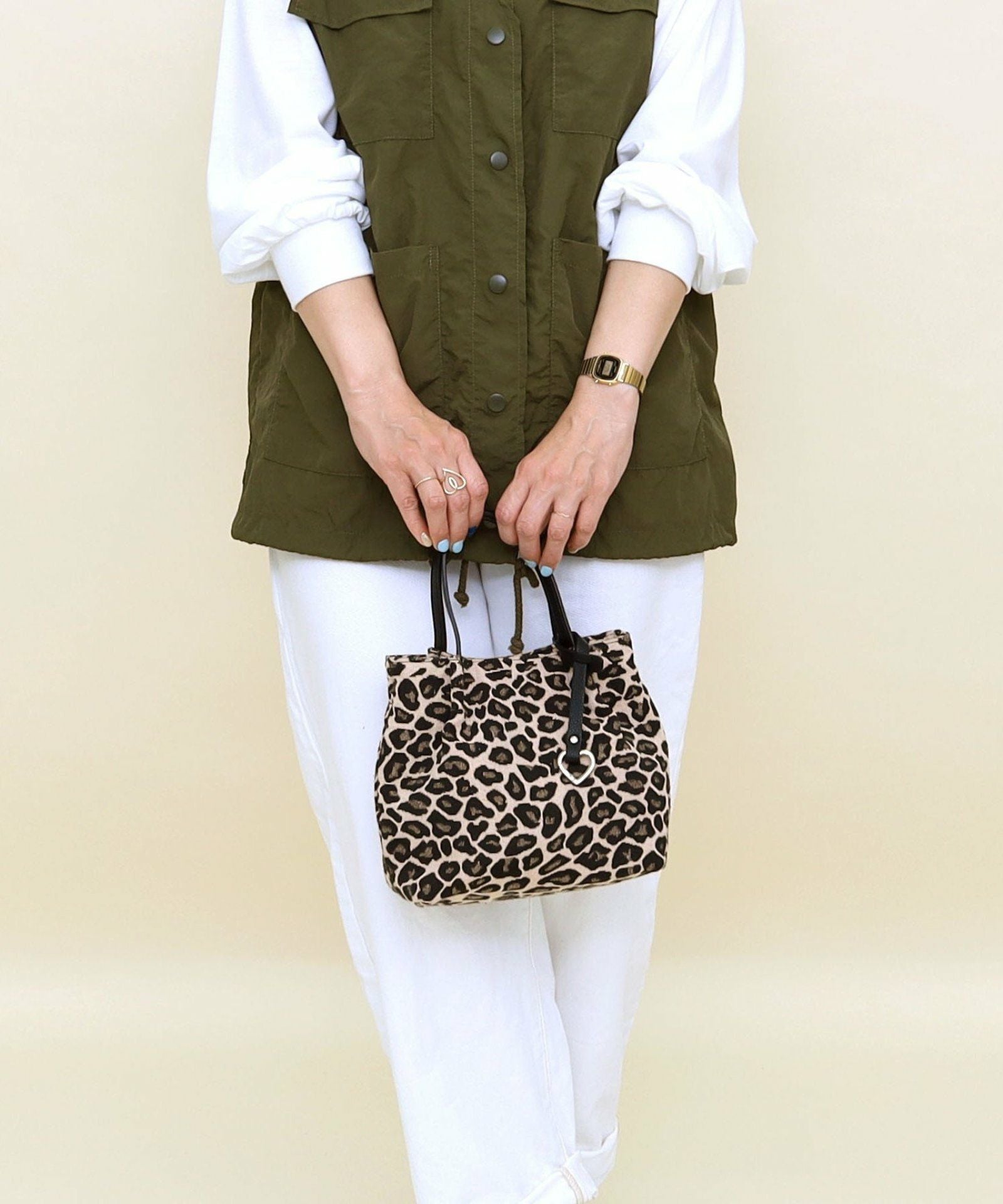 スーパーSALE】20％OFF アニマル柄ツマミハンドル2WAYミニトート