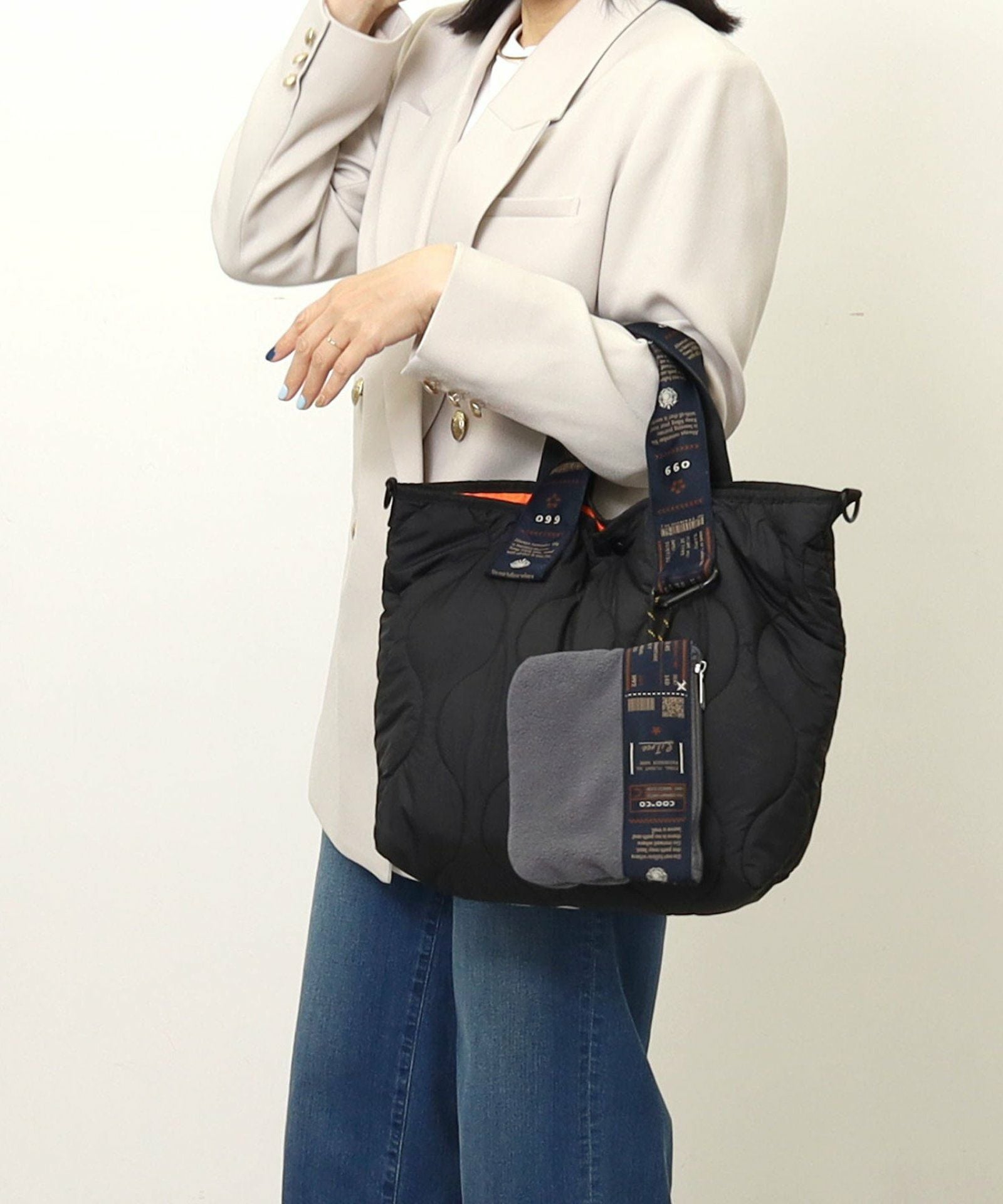 OUTLET SALE】 オリジナル柄テープキルティング2WAYトートバッグ