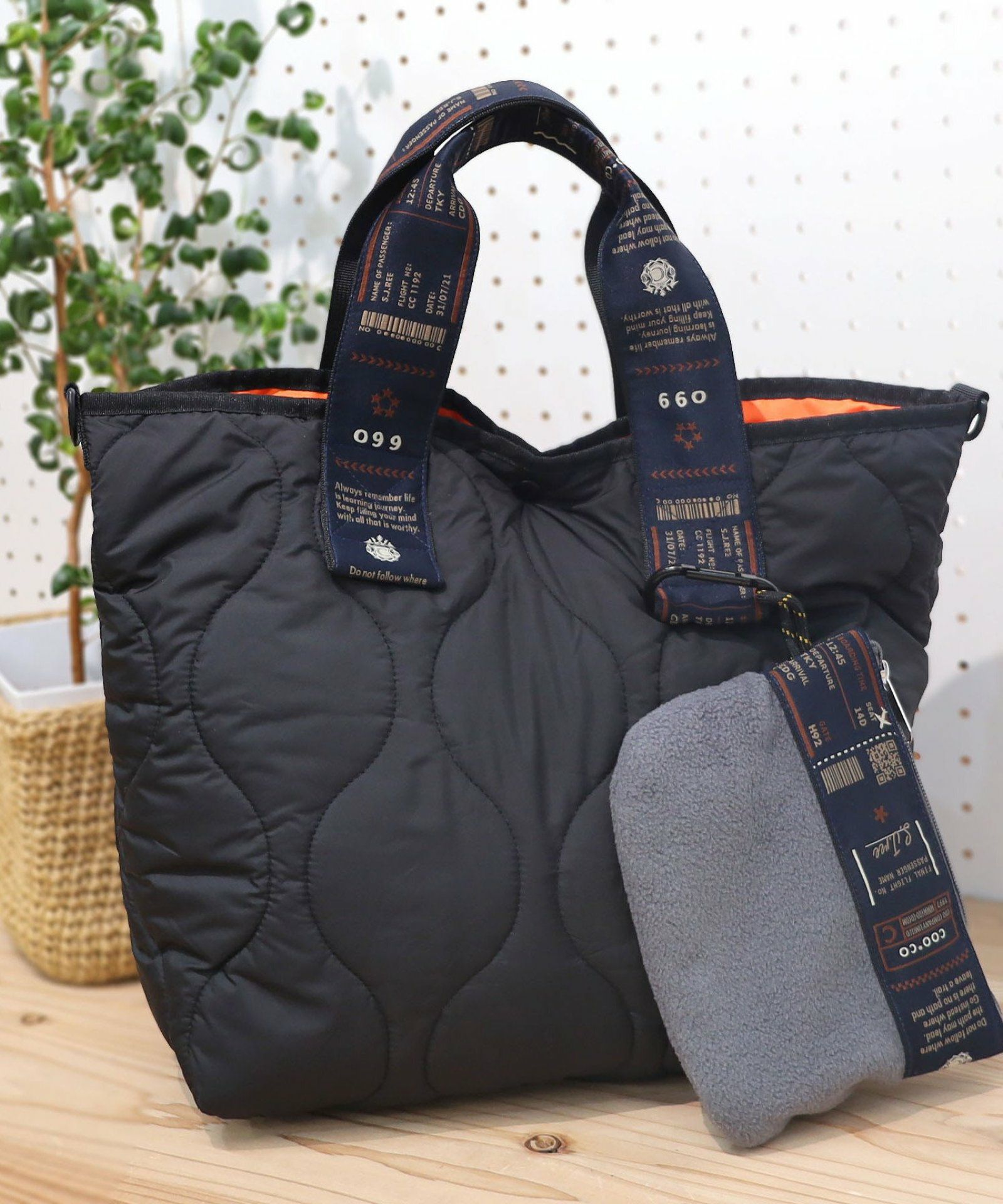 OUTLET SALE】 オリジナル柄テープキルティング2WAYトートバッグ