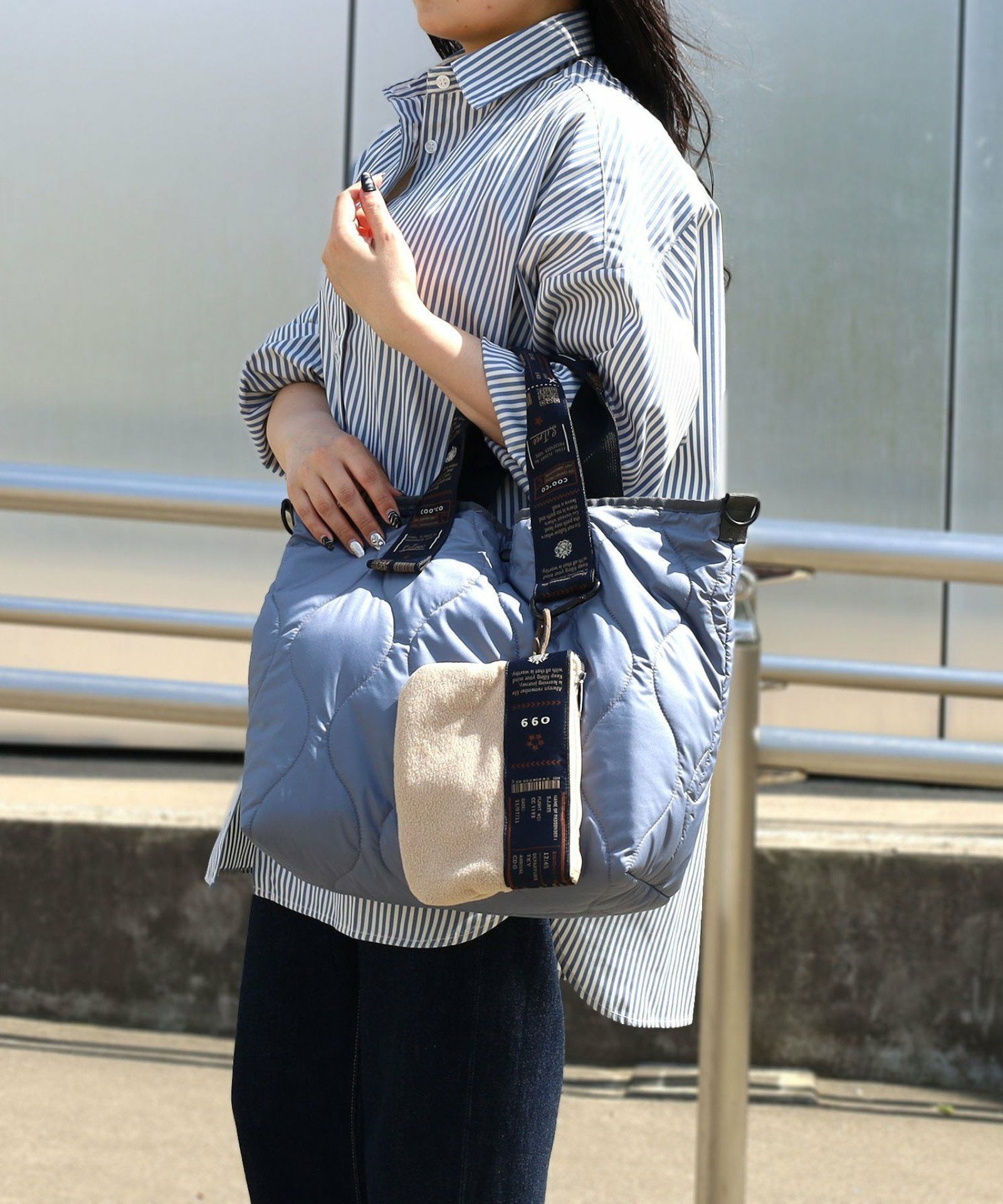 OUTLET SALE】 オリジナル柄テープキルティング2WAYトートバッグ