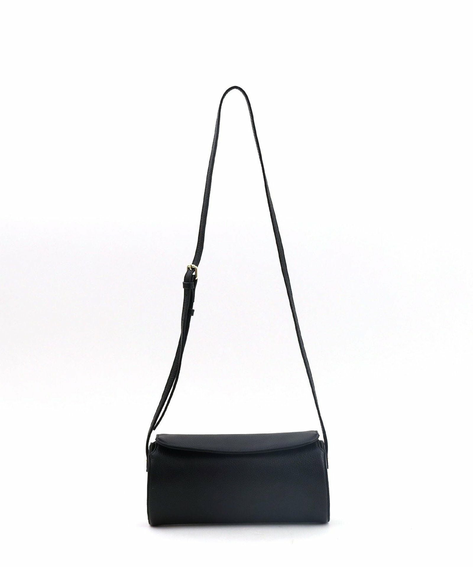 スーパーSALE】20％OFF シュリンクレザー筒形カブセショルダーバッグ
