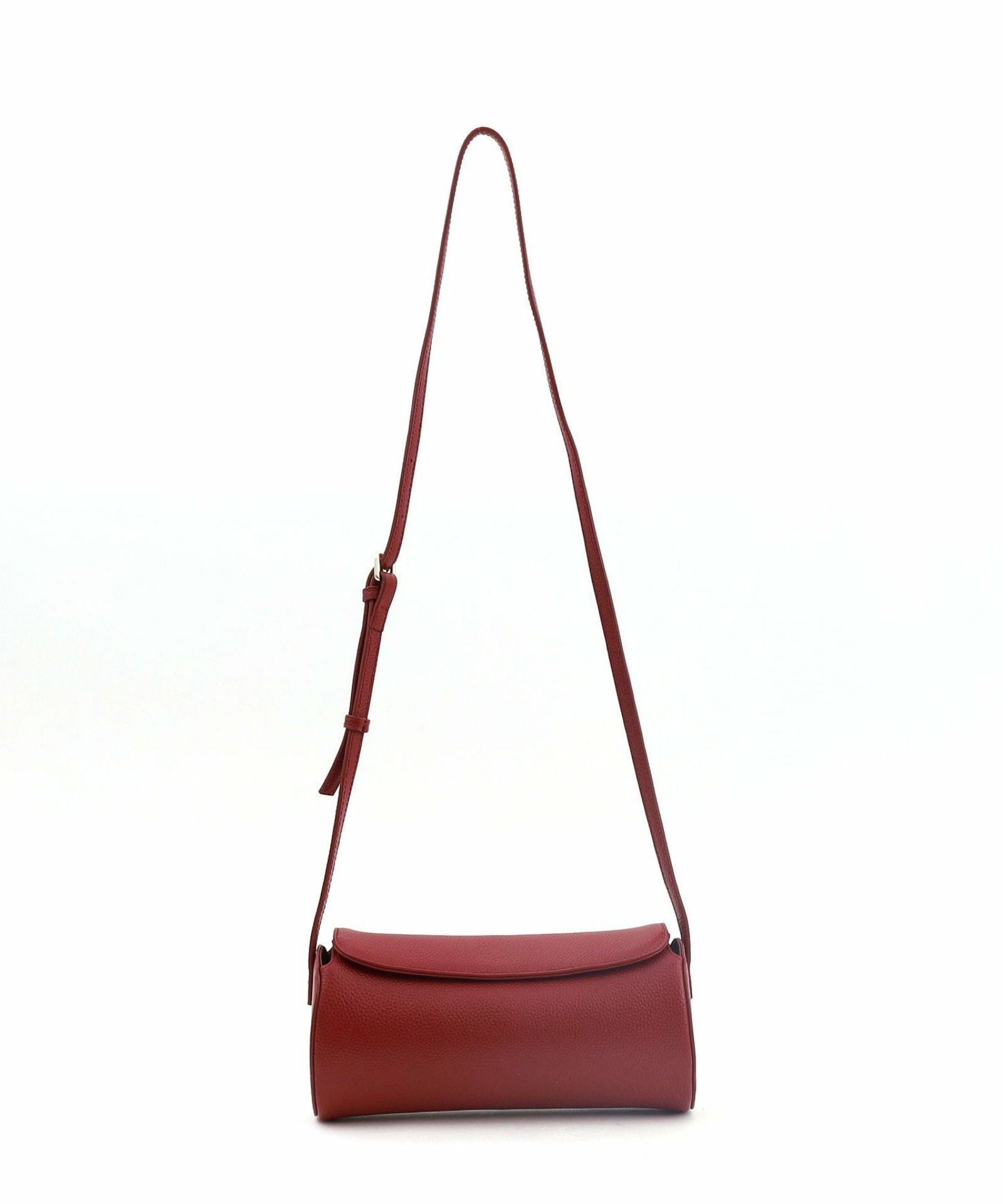 ぼー•*¨*•.¸ ショルダーバッグ シュリンクレザー筒形カブセショルダーバッグ 本革FG | COO ONLINE