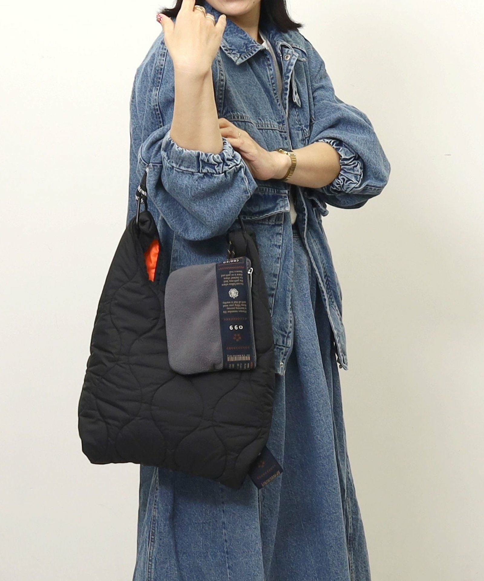 OUTLET SALE】 オリジナル柄テープキルティングマルシェ型バッグ | COO