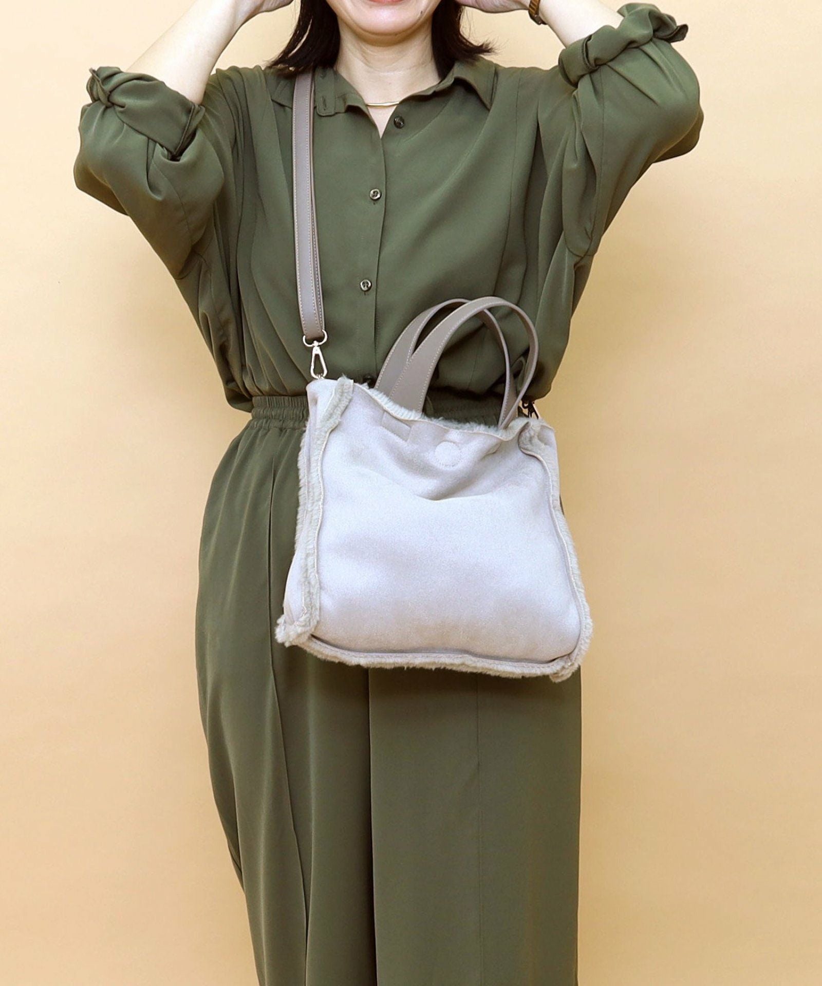 OUTLET SALE】 ボアムートンリバーシブルミニ2WAYトートバッグ