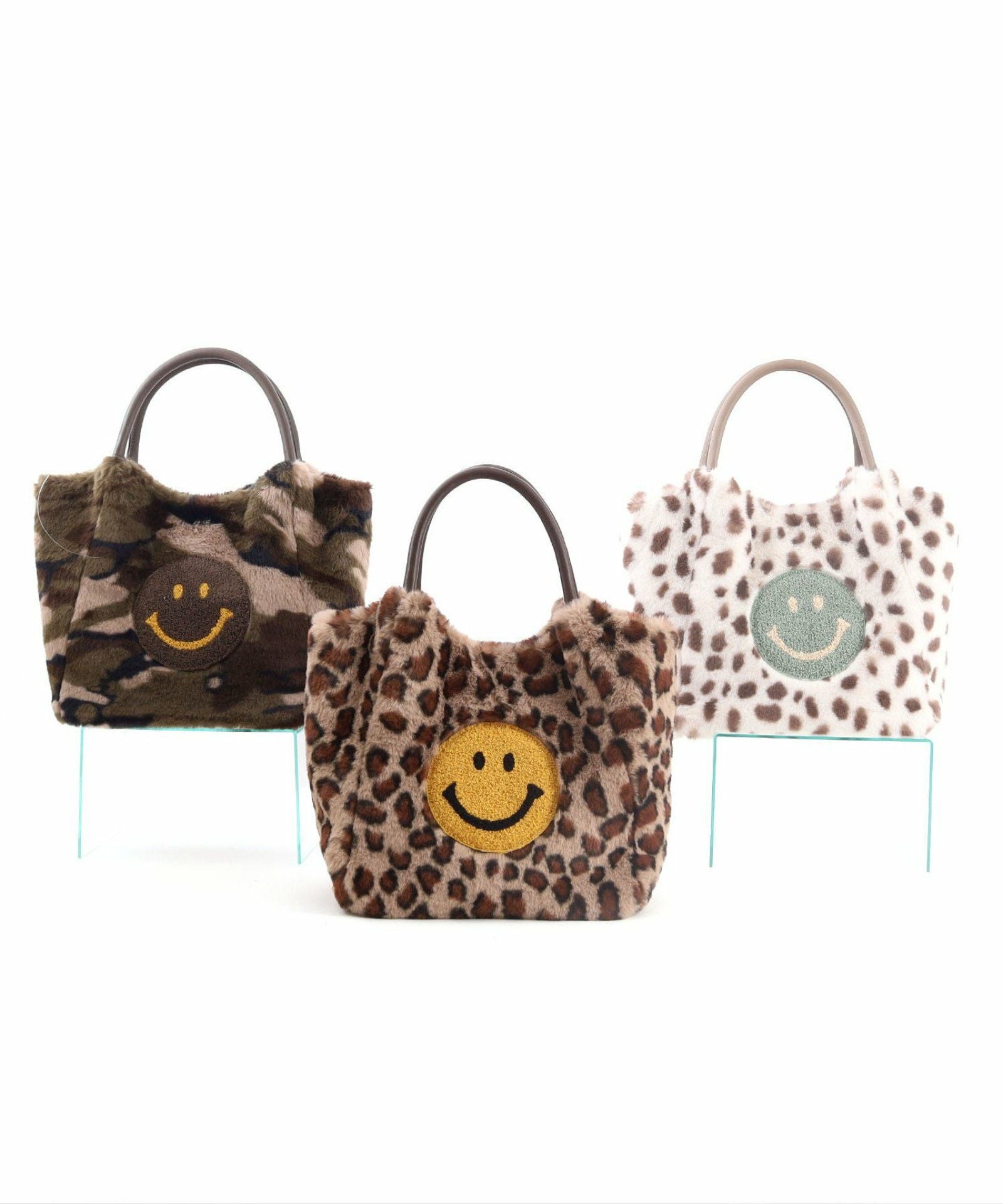 OUTLET SALE】 SMILEY サガラ刺繍xアニマル柄エコファートート