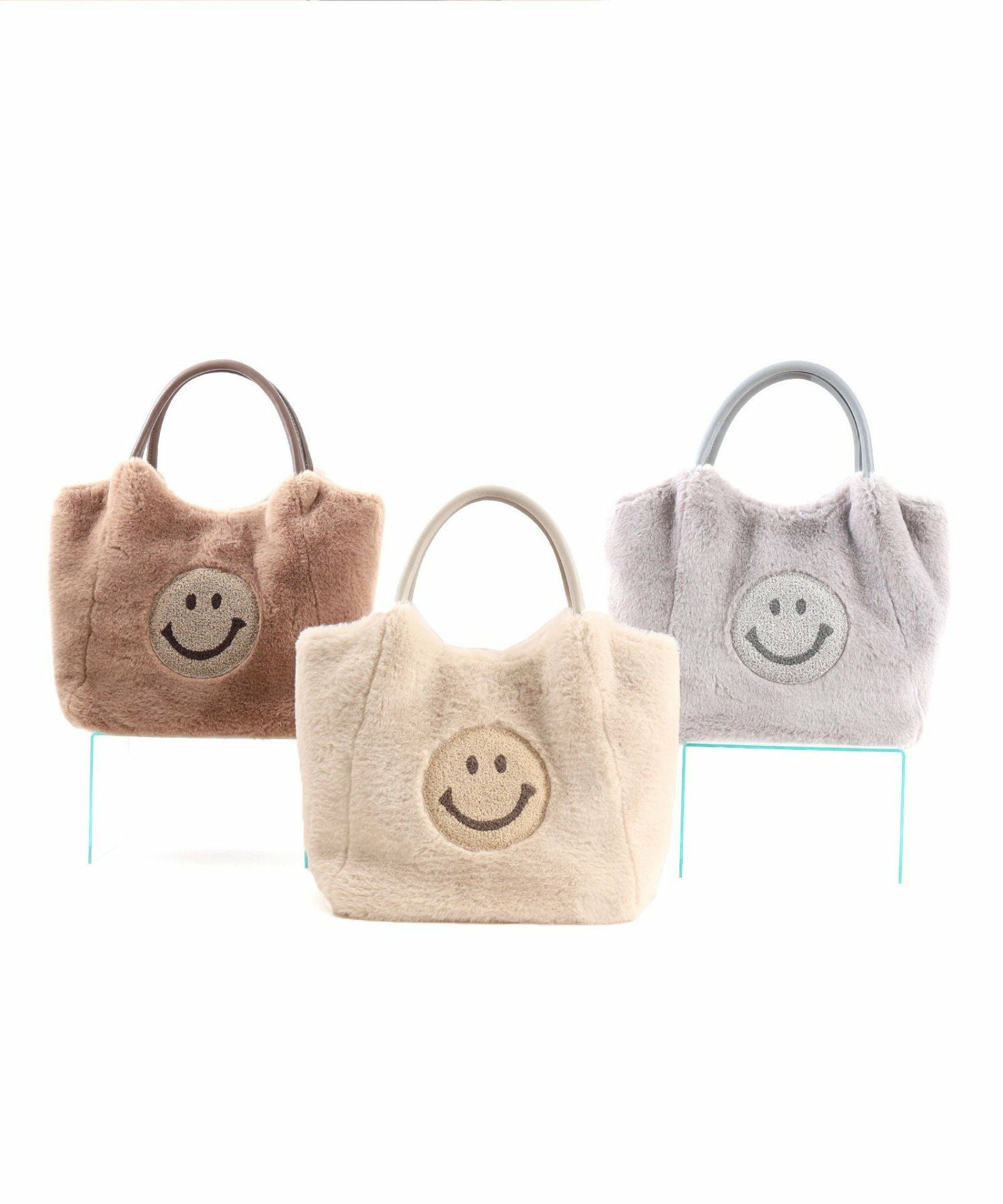 スーパーSALE】 半額 50%OFF SMILEY サガラ刺繍x無地エコファー
