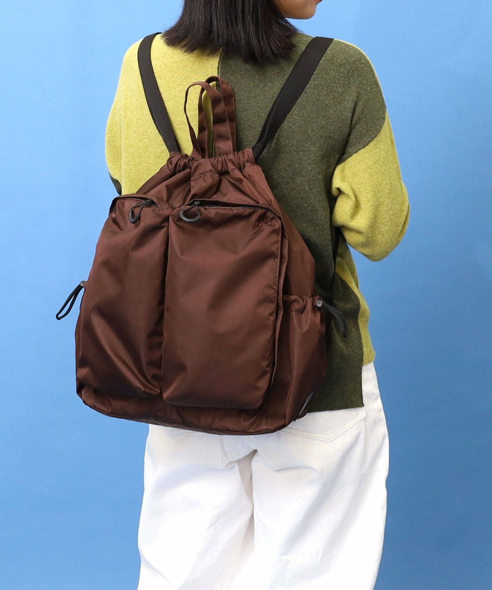 ☆SUMMER SALE☆【OUTLET SALE】 撥水ビッグポケット巾着リュック