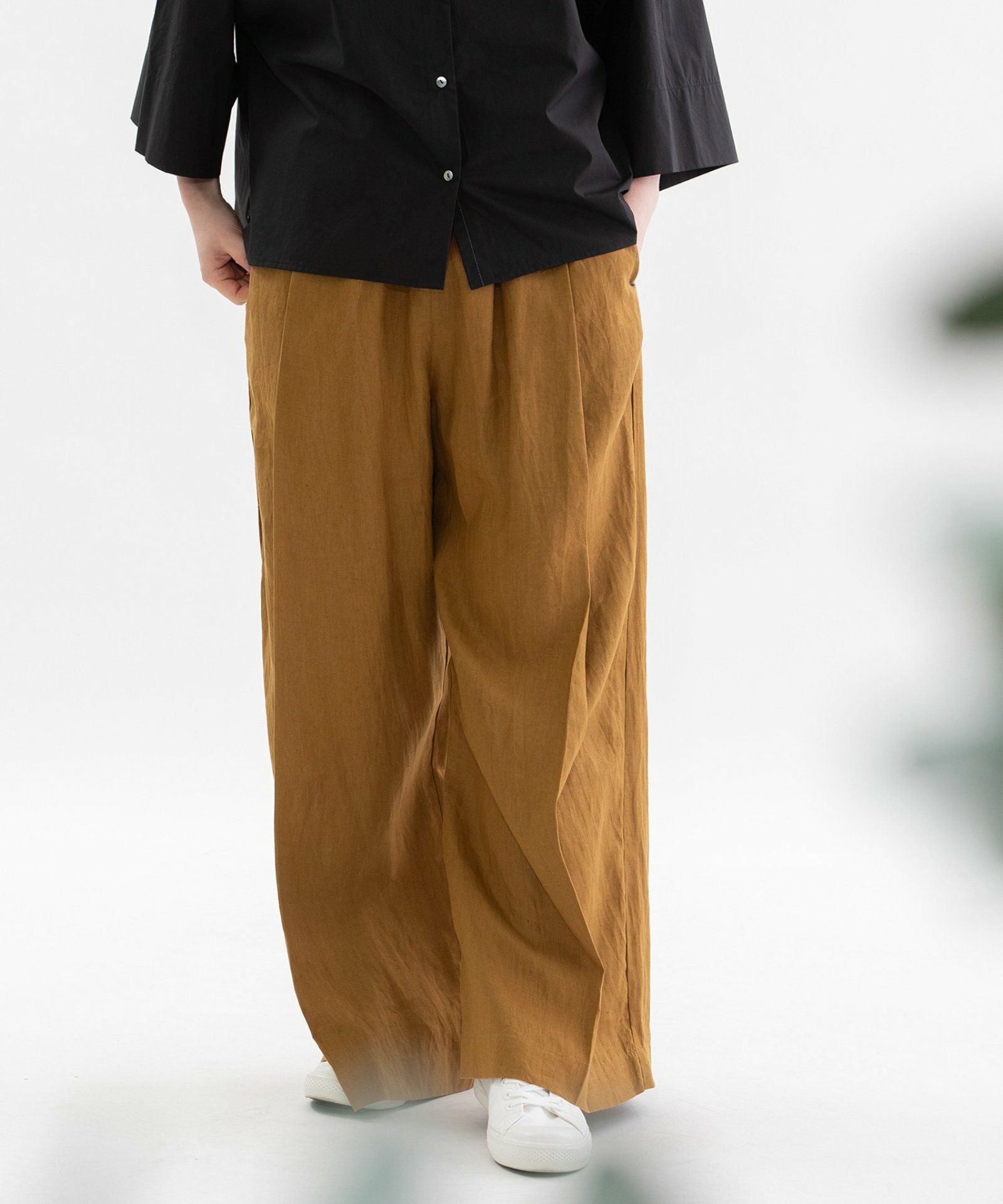SPECIAL PRICE】HEMPプリーツタックワイドパンツ | COO ONLINE