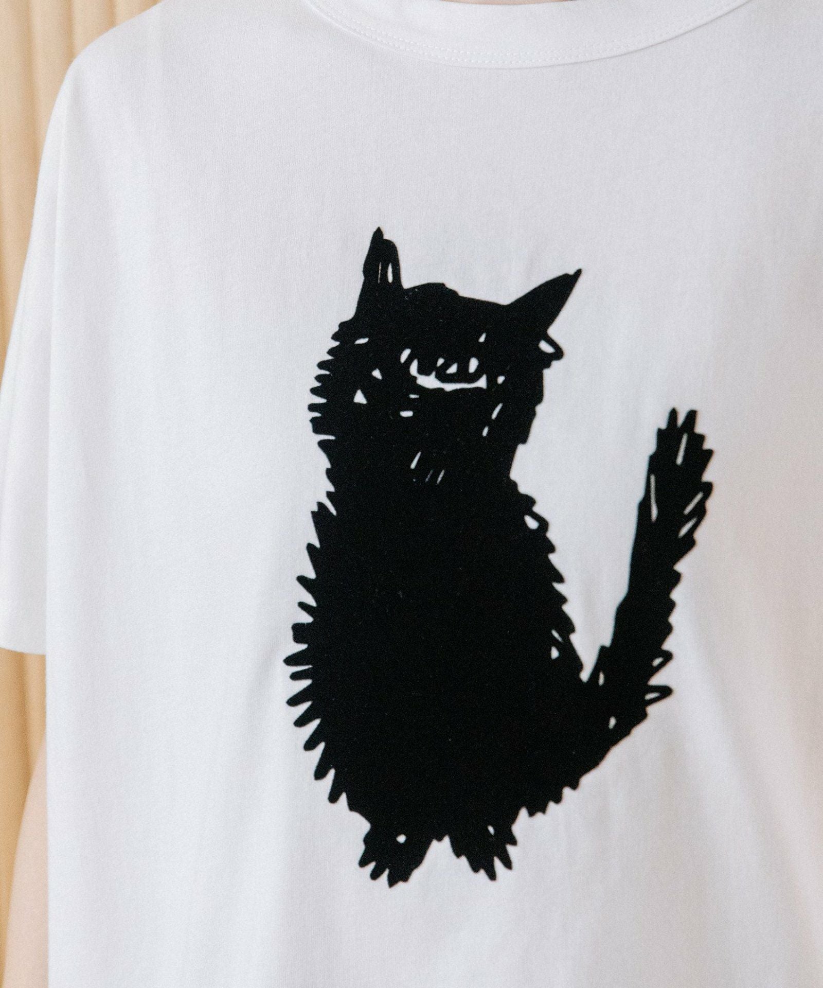 SUMMER SALE】ねこシルエットフロッキー刺繍Tシャツ | COO ONLINE
