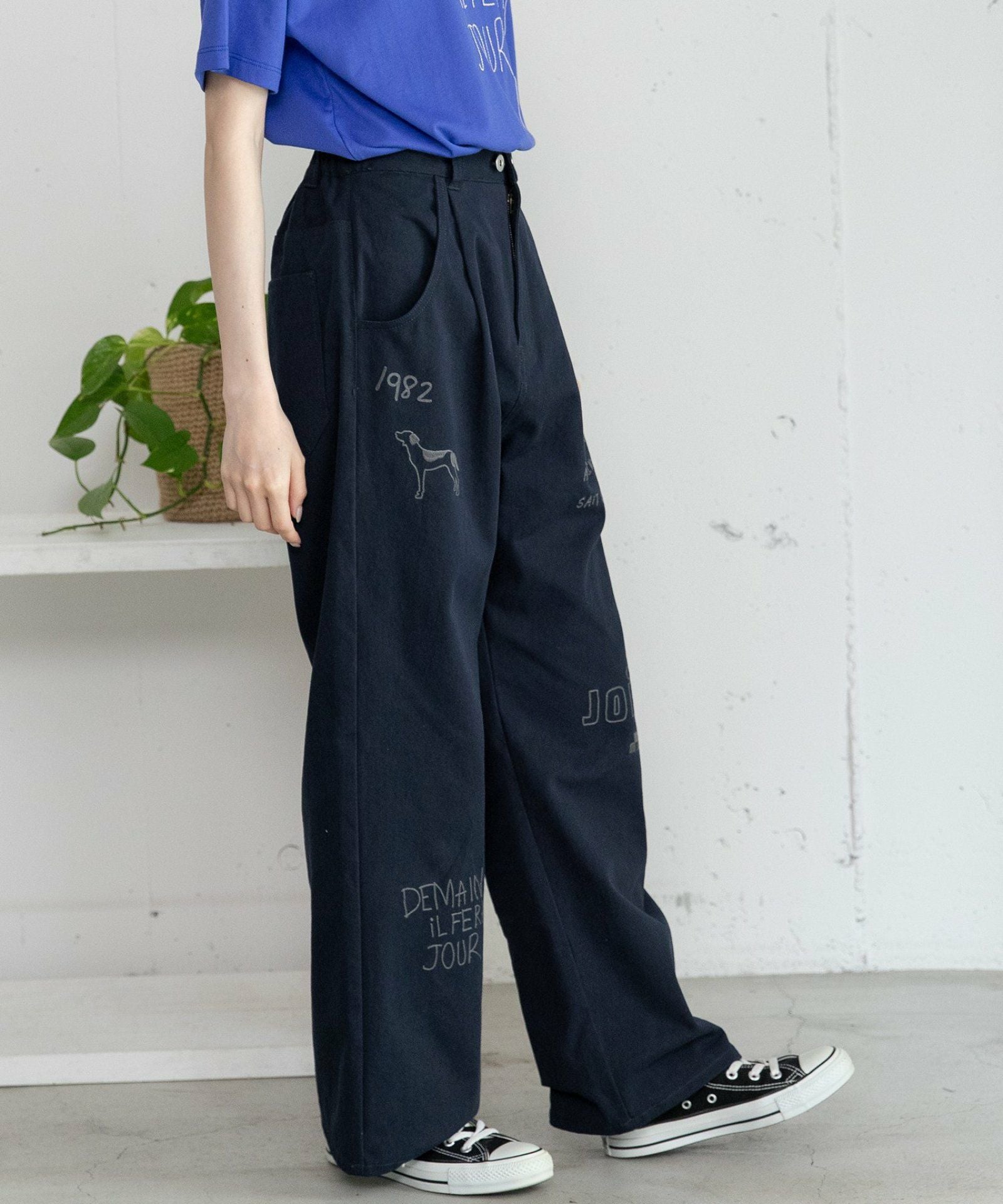 PRE SALE＞JOiEランダムロゴ刺繍パンツ | COO ONLINE