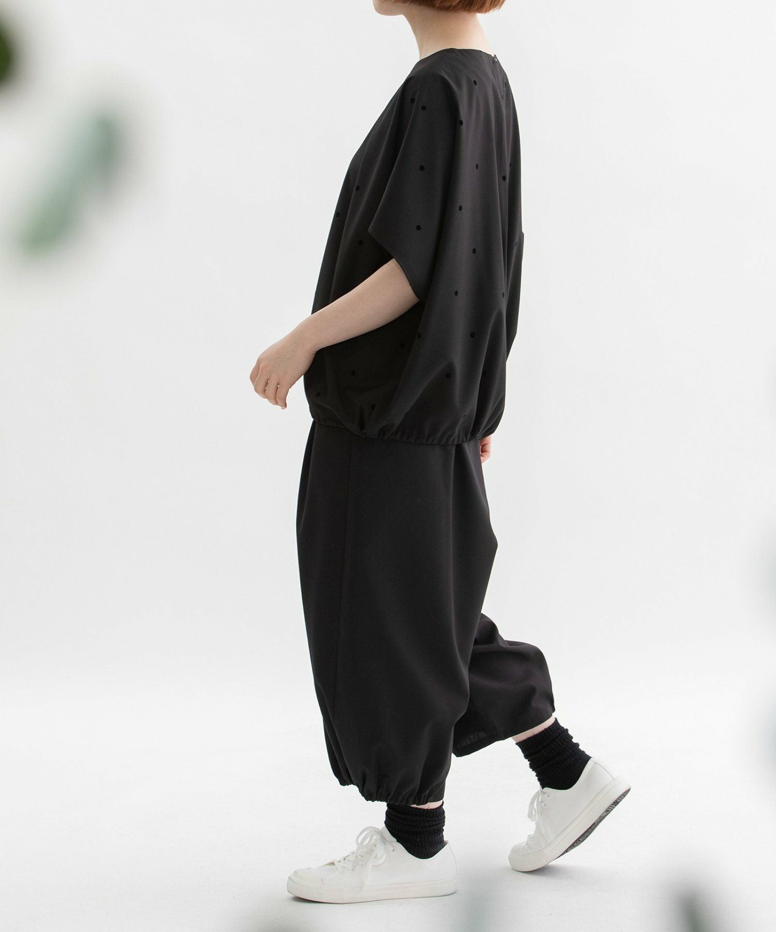 Pommeトロバルーン裾ゴムクロップドパンツ | COO ONLINE