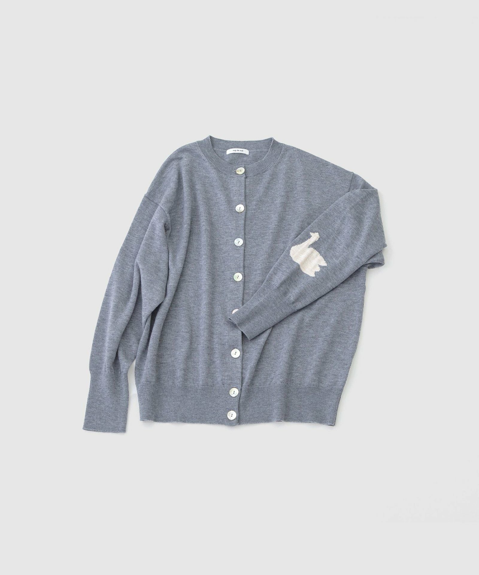 WINTER SALE】左袖スワンインターシャクルーカーディガン | COO ONLINE