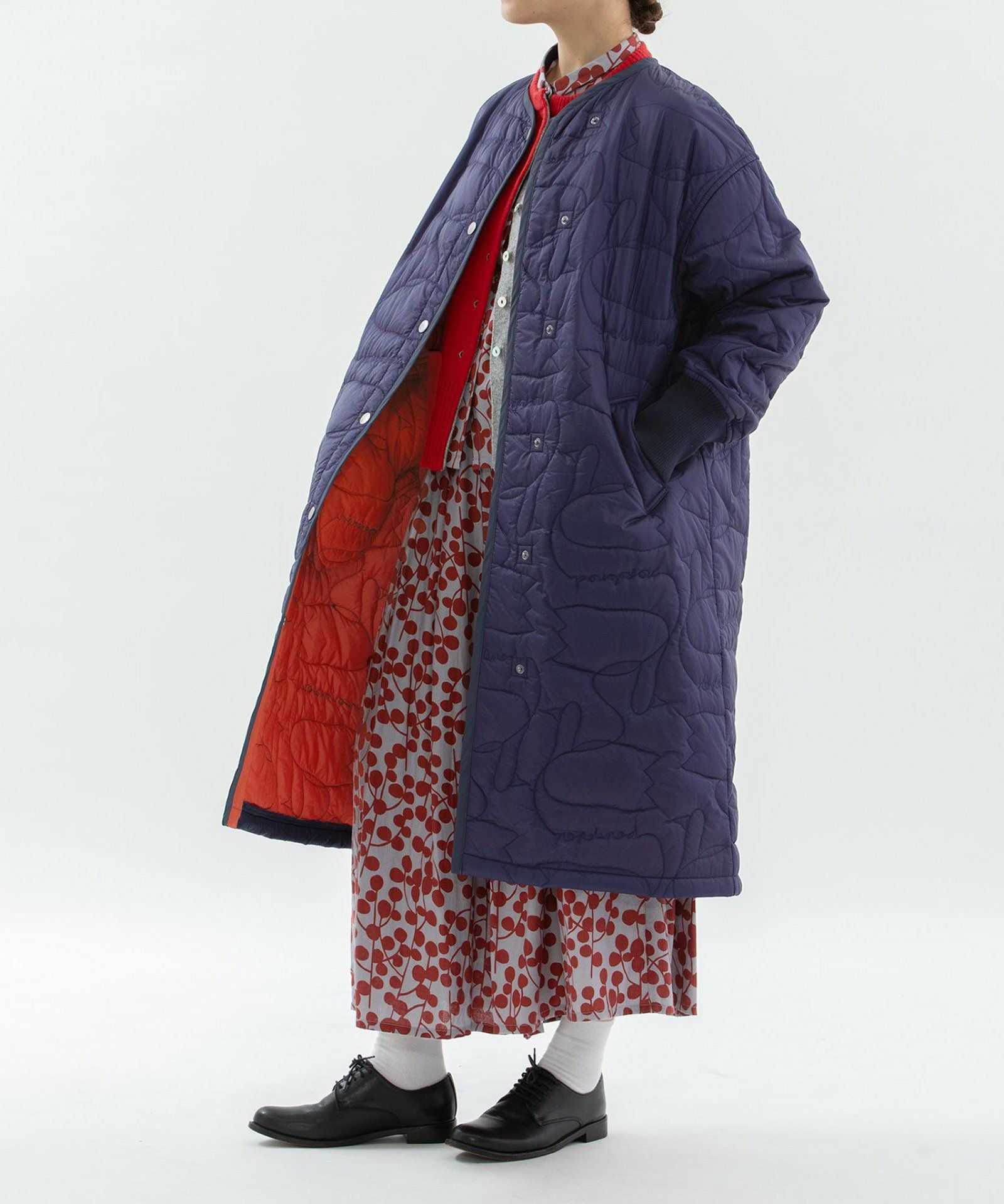 WINTER SALE】ノーカラースワンキルティングロングコート | COO ONLINE