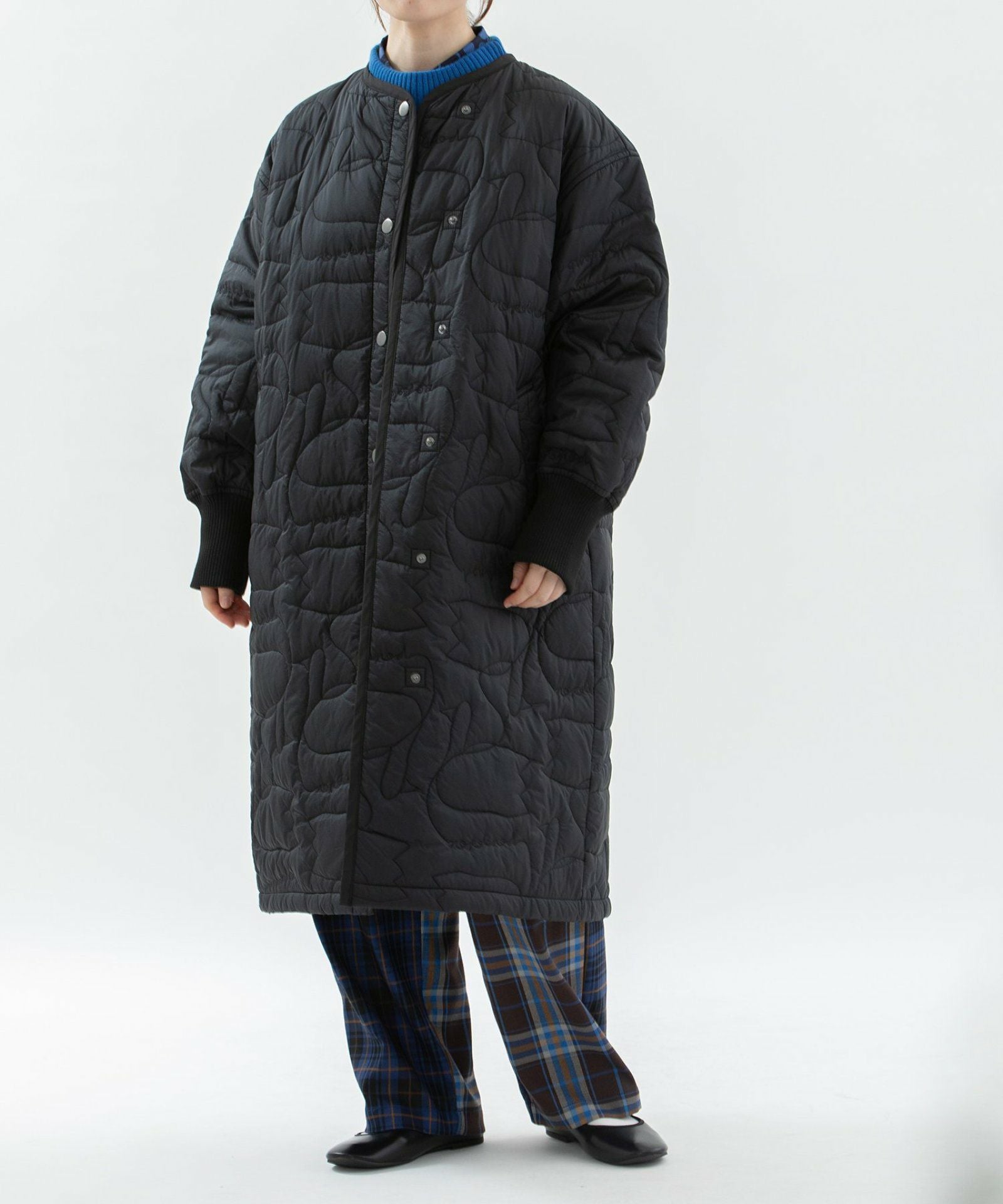 WINTER SALE】ノーカラースワンキルティングロングコート | COO ONLINE