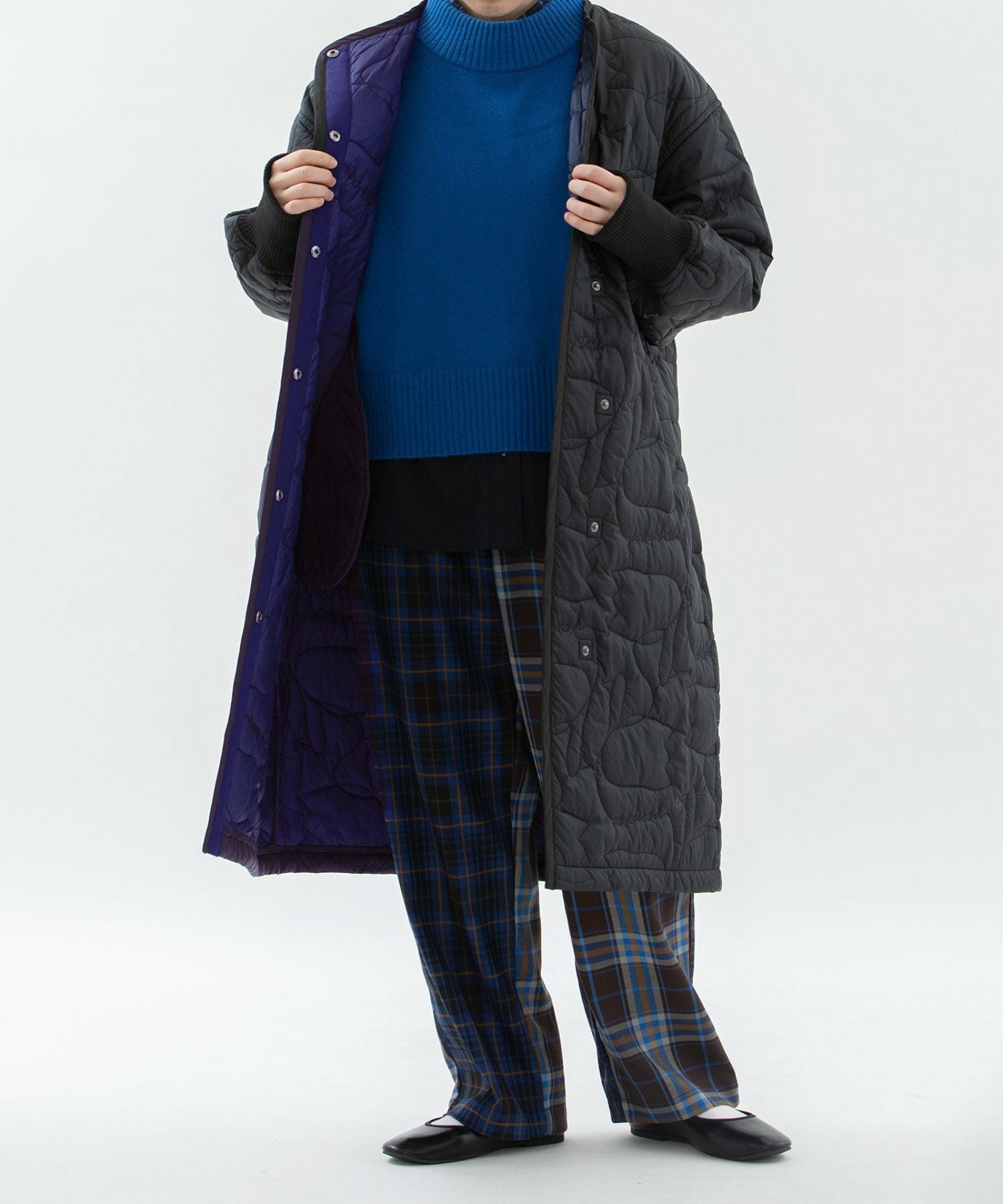 WINTER SALE】ノーカラースワンキルティングロングコート | COO ONLINE