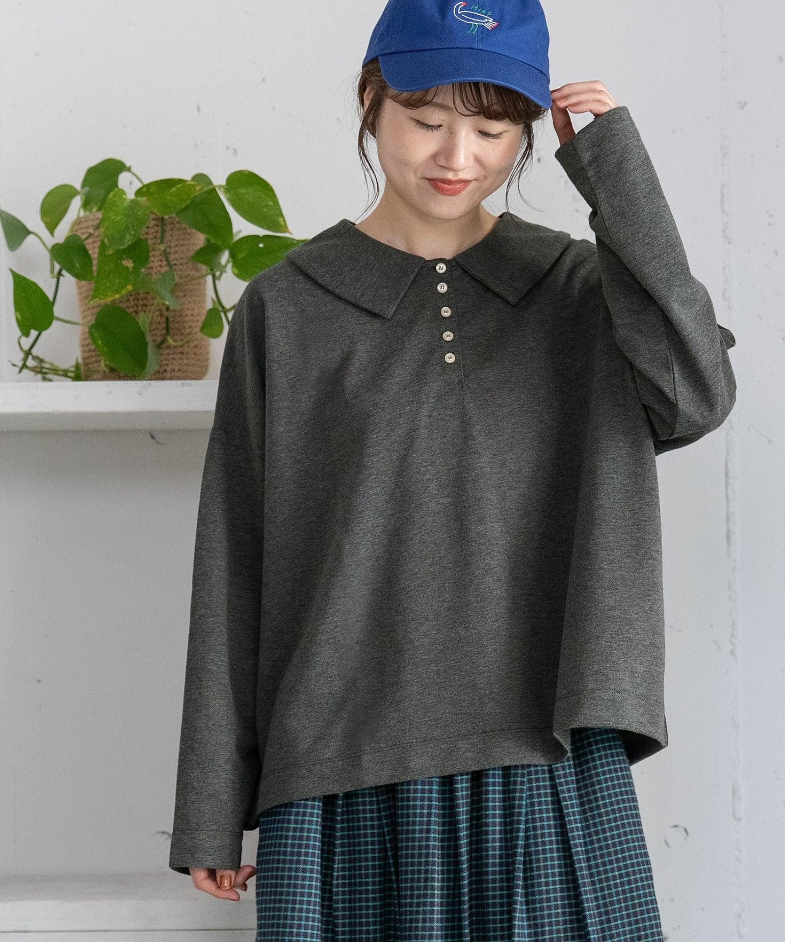 WINTER SALE】フラットカラー並びボタン長袖トップス | COO ONLINE