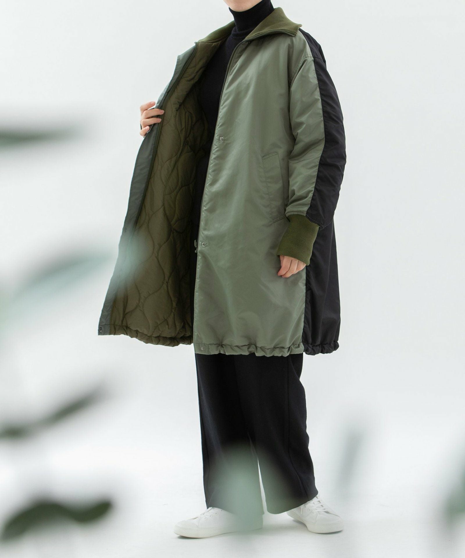 MORE PRICE DOWN】ナイロンツイルバイカラーリバーシブルコート | COO