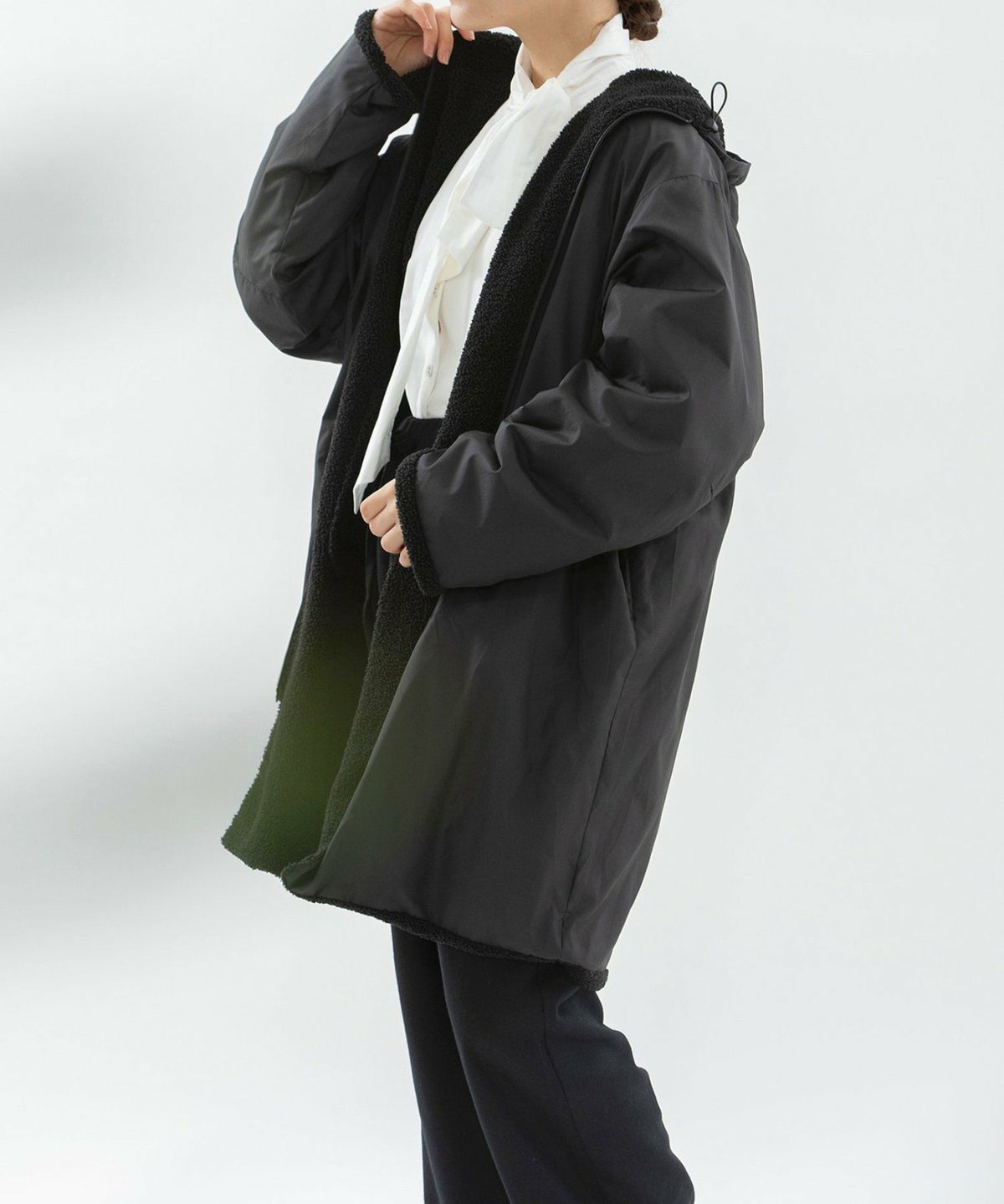 モデル身長：167cm(ウラ面：ナイロン)