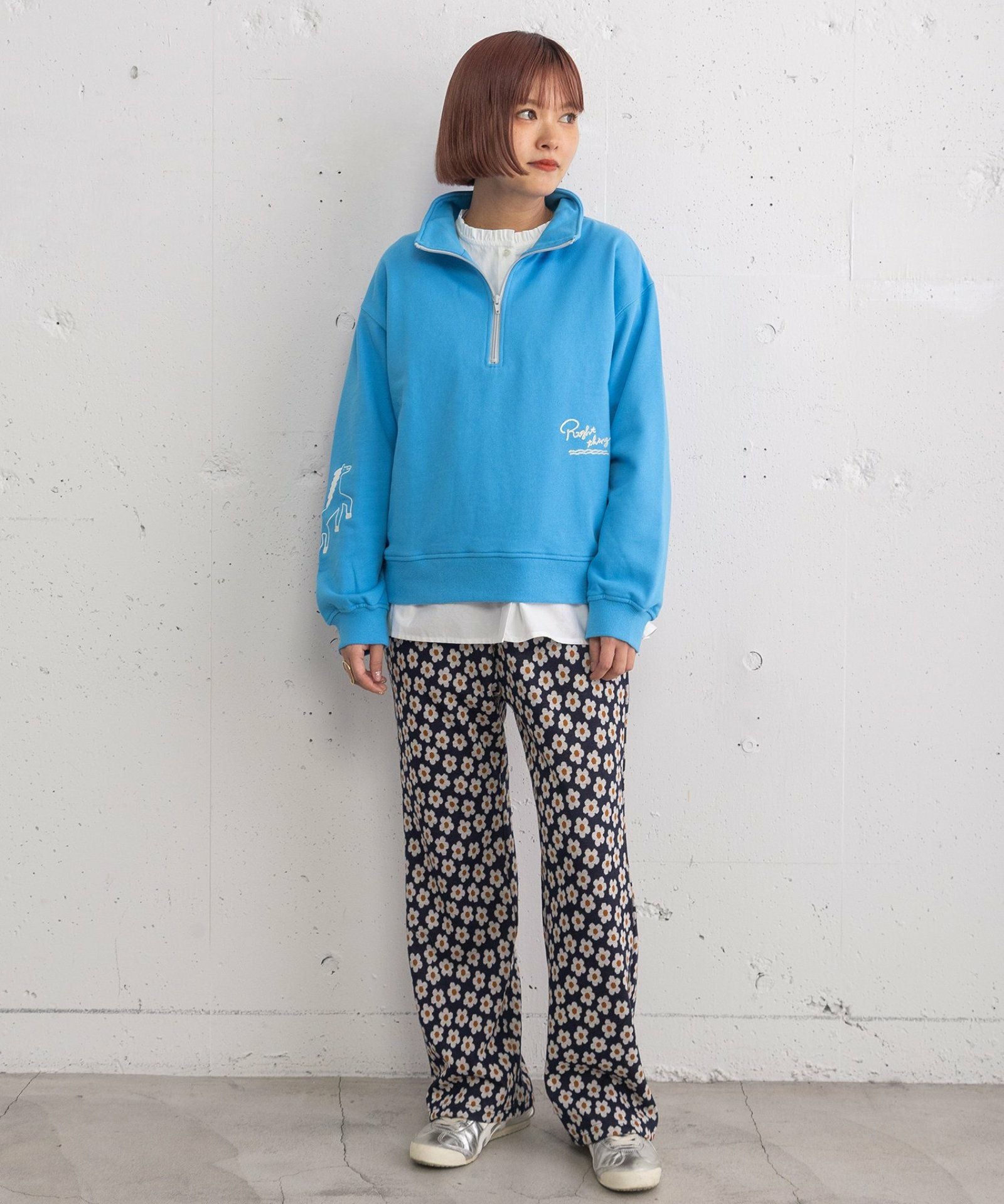 HORSE刺繍zipあき裏毛プルオーバー | COO ONLINE