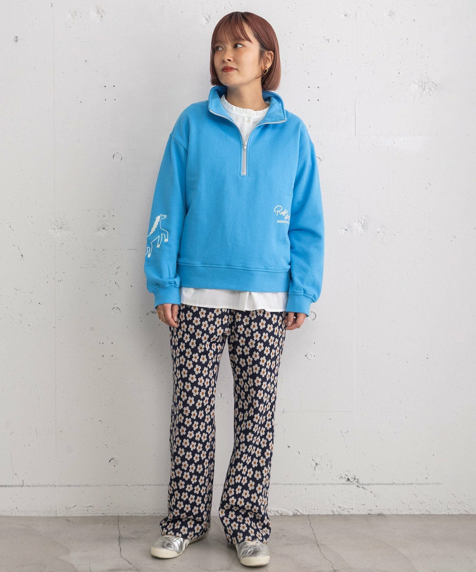 HORSE刺繍zipあき裏毛プルオーバー | COO ONLINE