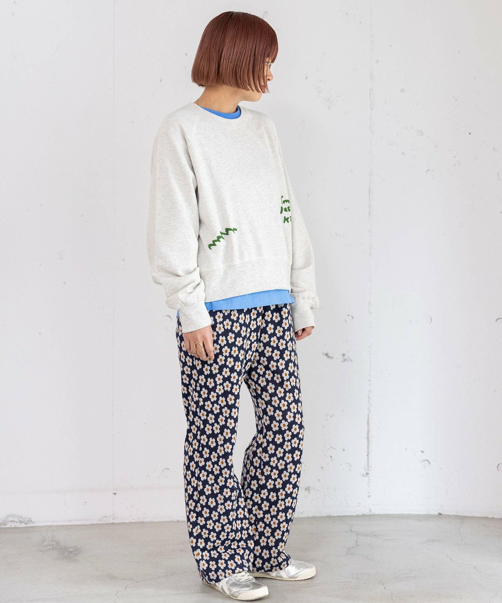 パウダーベアジャガードプルオーバー　刺繍ボーダーロングパンツ　ミントグリーン SUMMER SALE】カットソージャガード裾フレアパンツ | COO ONLINE