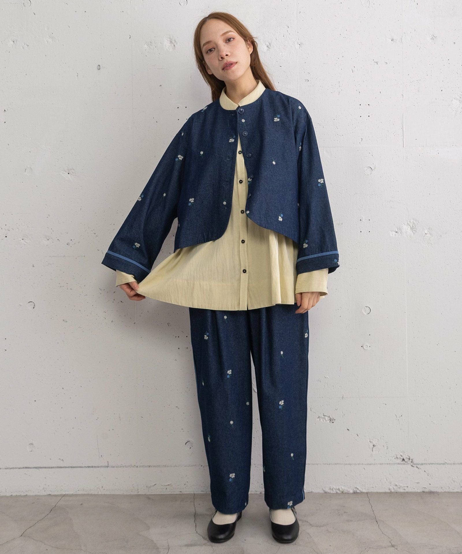 フラワー刺繍タックパンツ | COO ONLINE