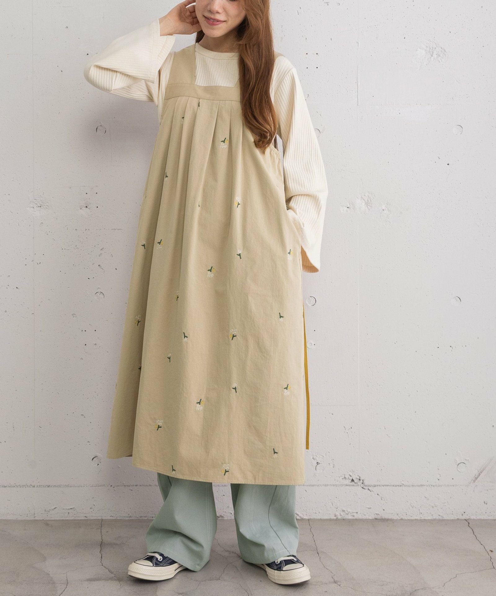 SUMMER SALE】フラワー刺繍タックジャンスカ | COO ONLINE