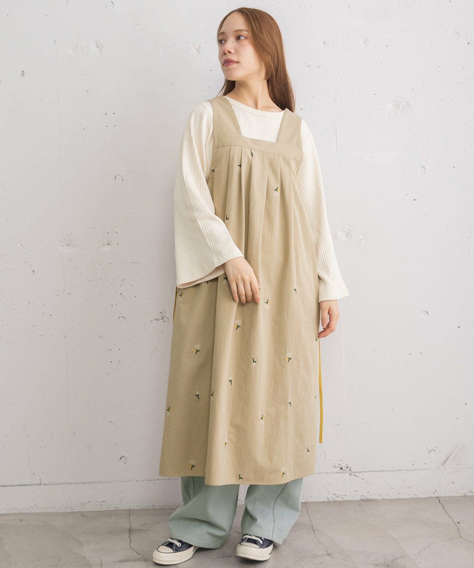 SUMMER SALE】フラワー刺繍タックジャンスカ | COO ONLINE