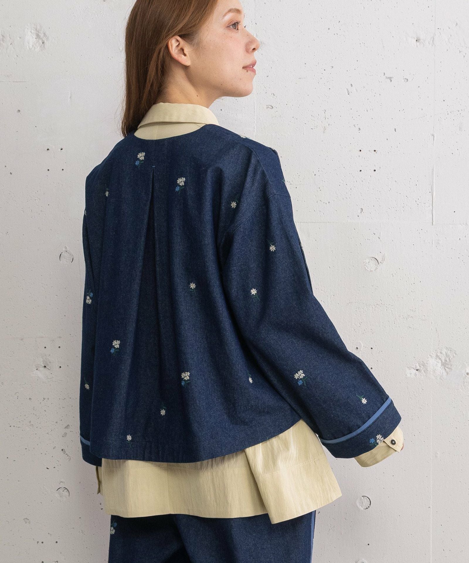 SUMMER SALE】フラワー刺繍クロップドジャケット | COO ONLINE