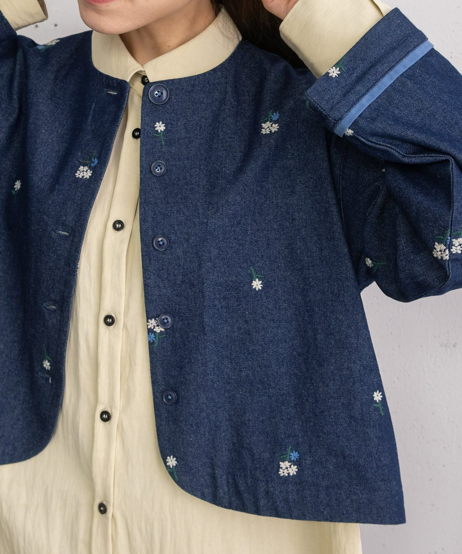 フラワー刺繍クロップドジャケット | COO ONLINE