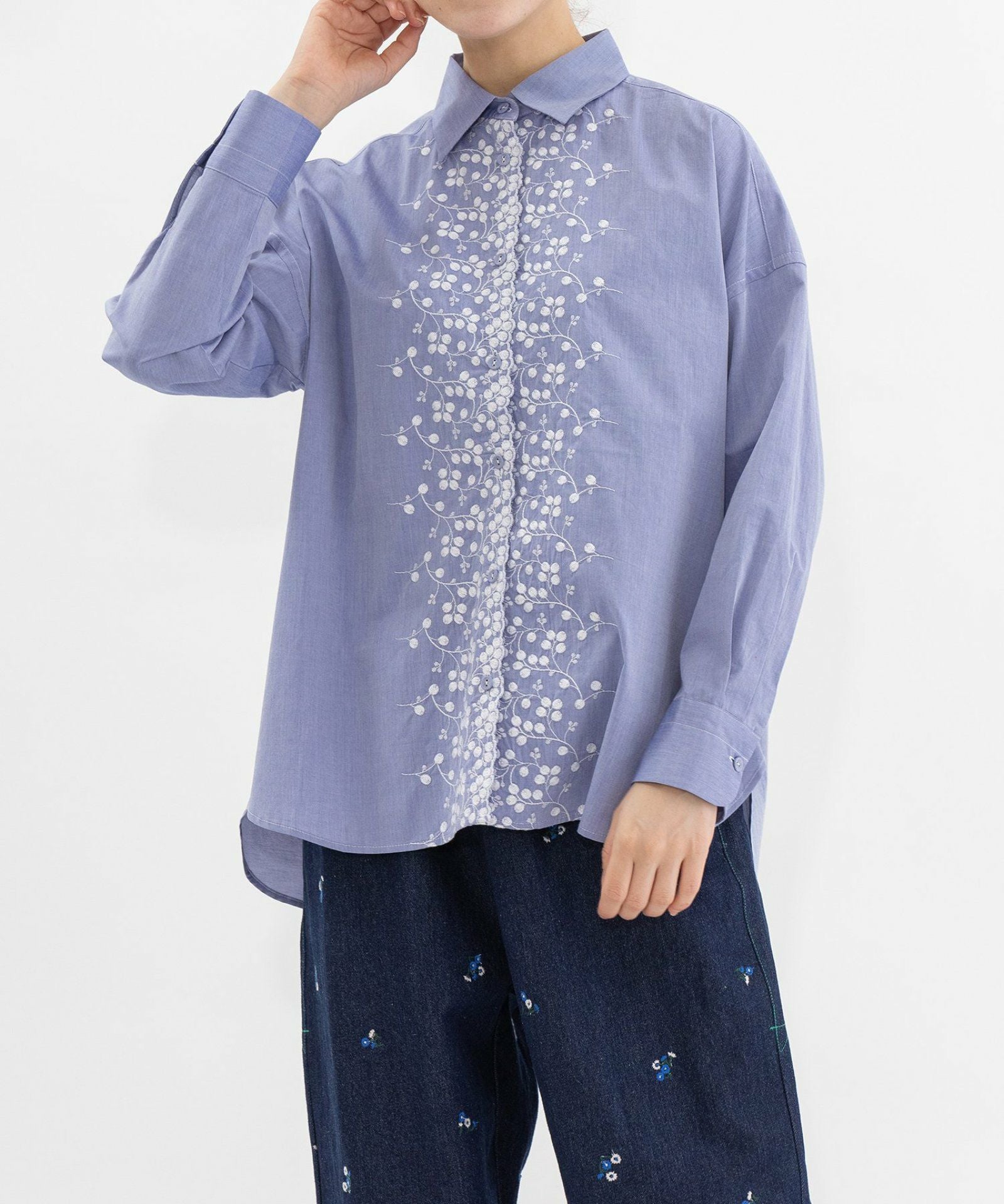 PRE SALE＞フロント刺繍オーバーサイズシャツ | COO ONLINE