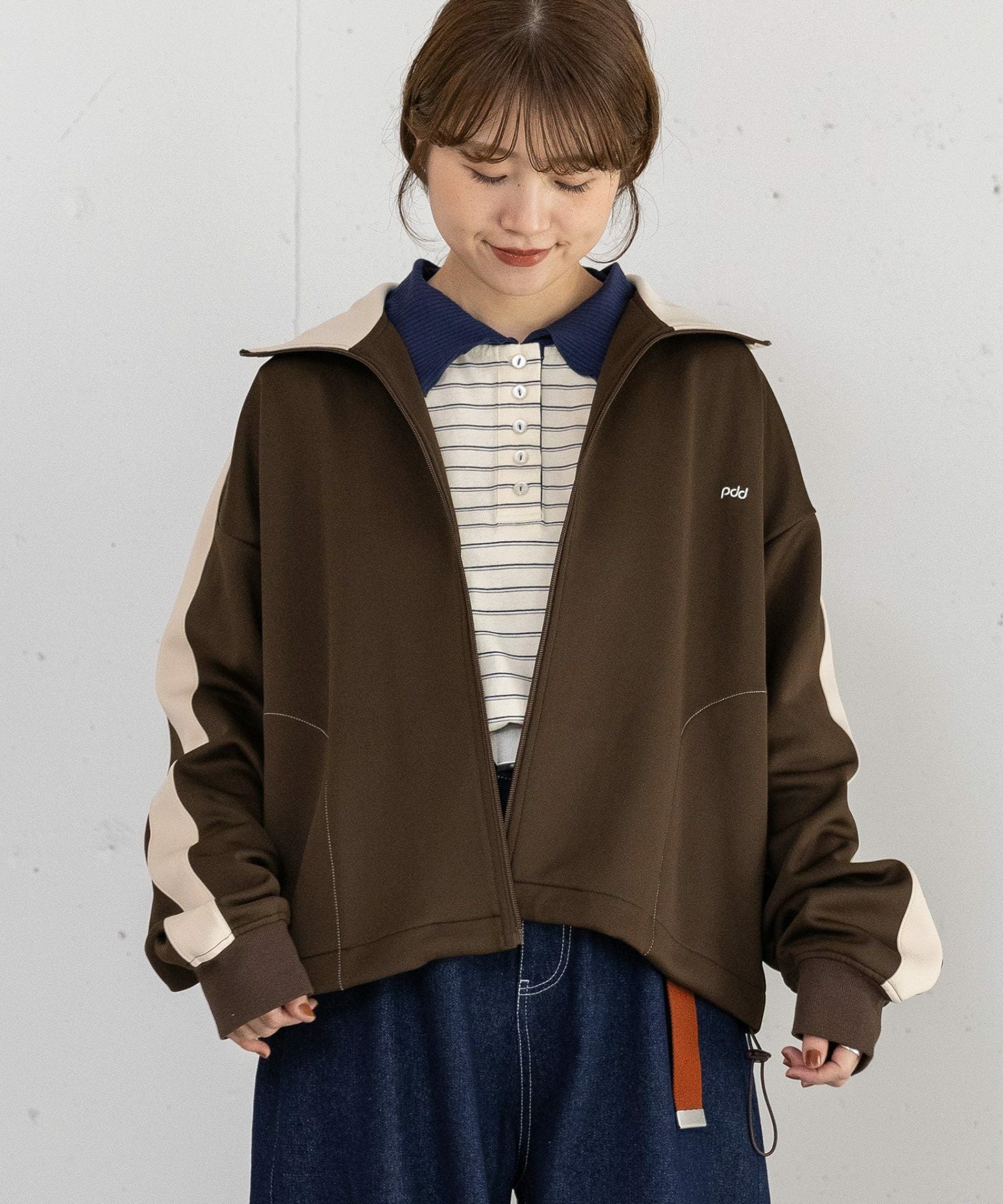 pdd刺繍クロップドトラックジャケット | COO ONLINE
