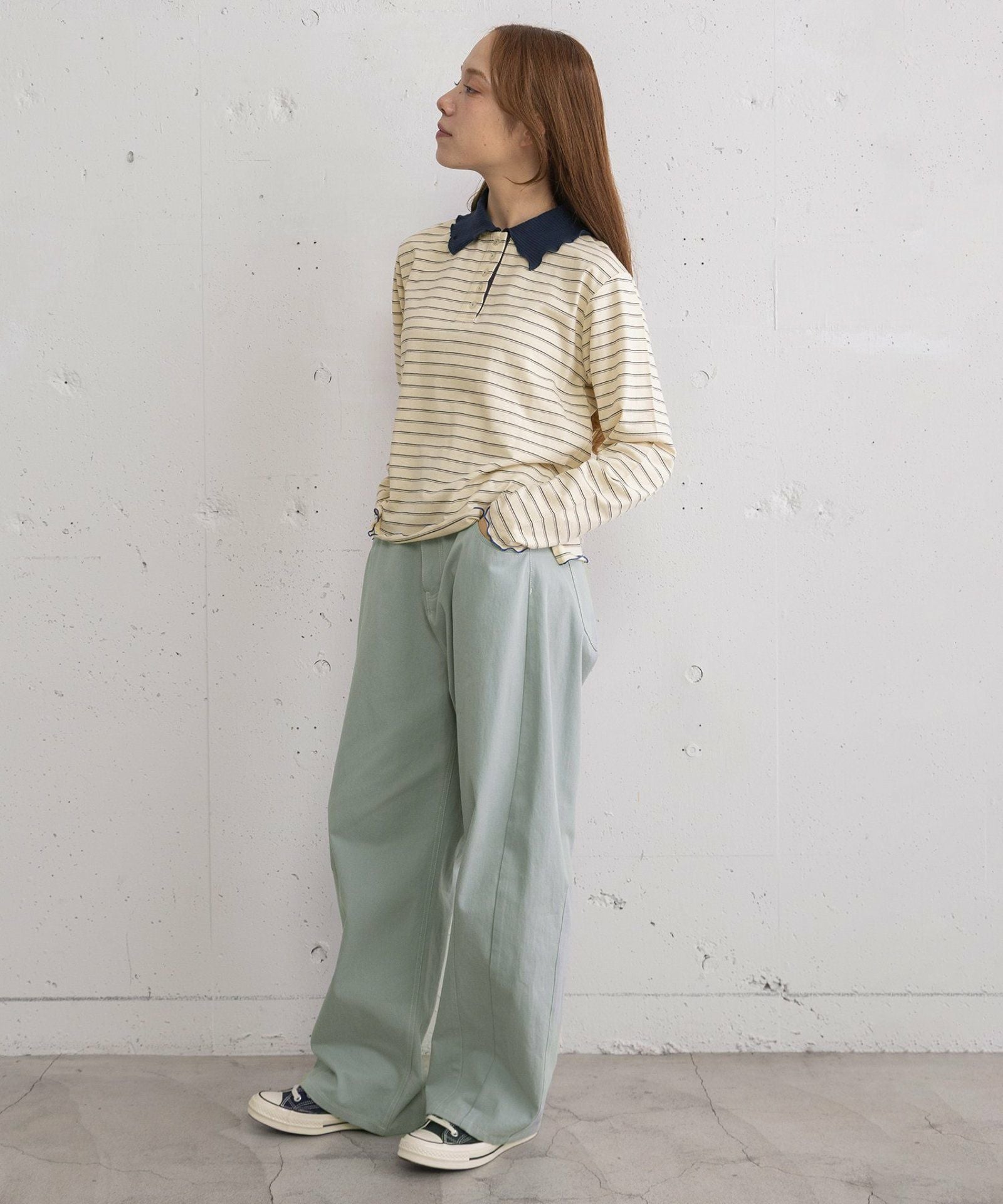 SUMMER SALE】並びボタン配色衿トップス | COO ONLINE