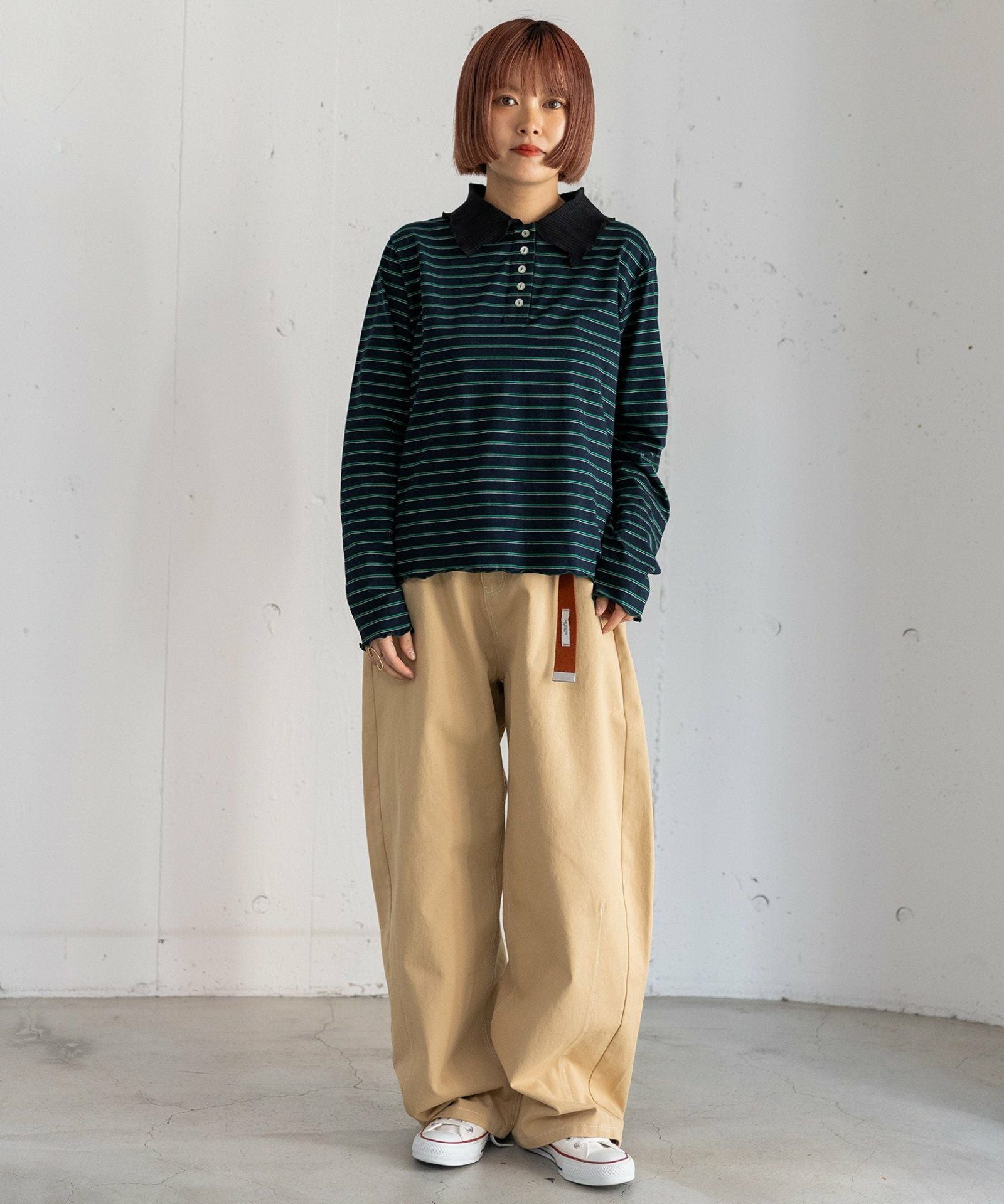 SUMMER SALE】並びボタン配色衿トップス | COO ONLINE