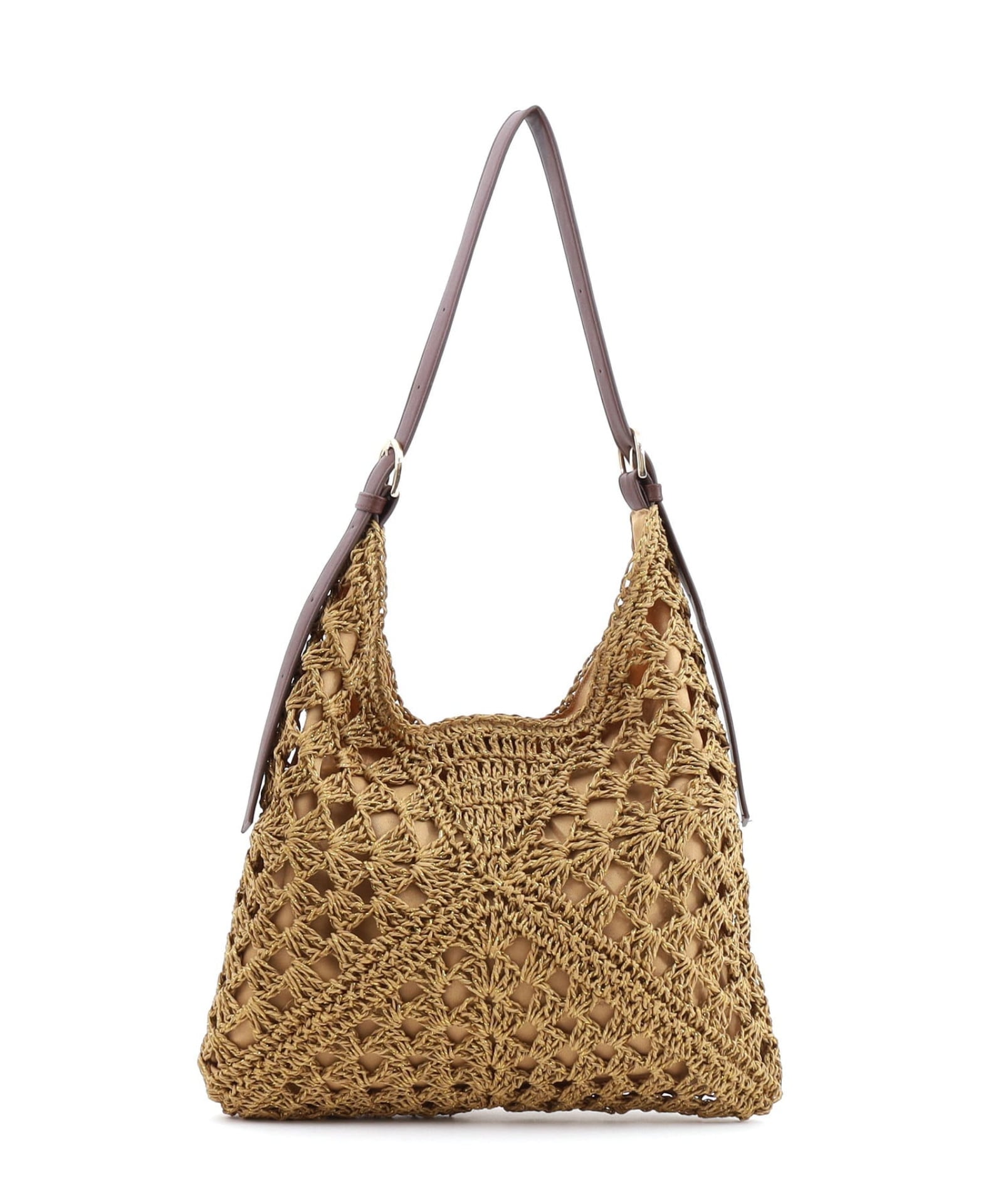 ❤新品・未使用❤【COOCO】ラメフィルム編込透かし柄ショルダーカゴバッグ ラメフィルム編込透かし柄ショルダーカゴバッグ／A4対応 | COO ONLINE
