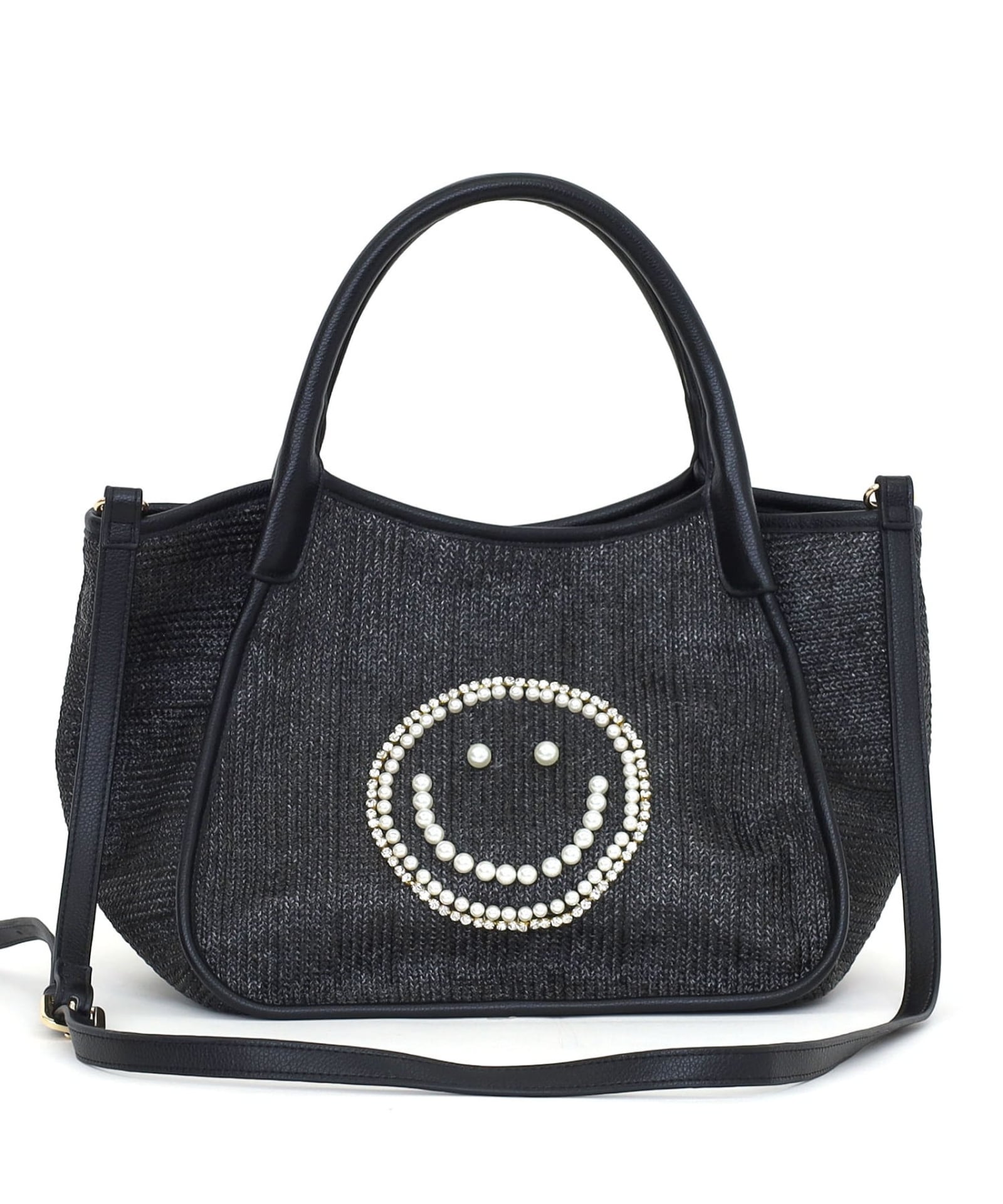 ☆SUMMER SALE☆SMILEY パール刺繍シート2WAYトートバッグ