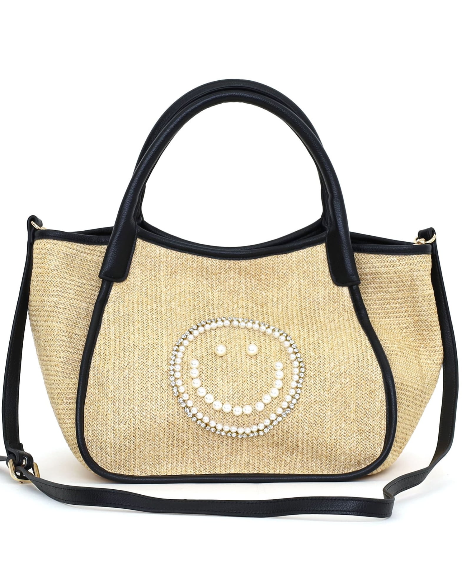 ☆SUMMER SALE☆SMILEY パール刺繍シート2WAYトートバッグ
